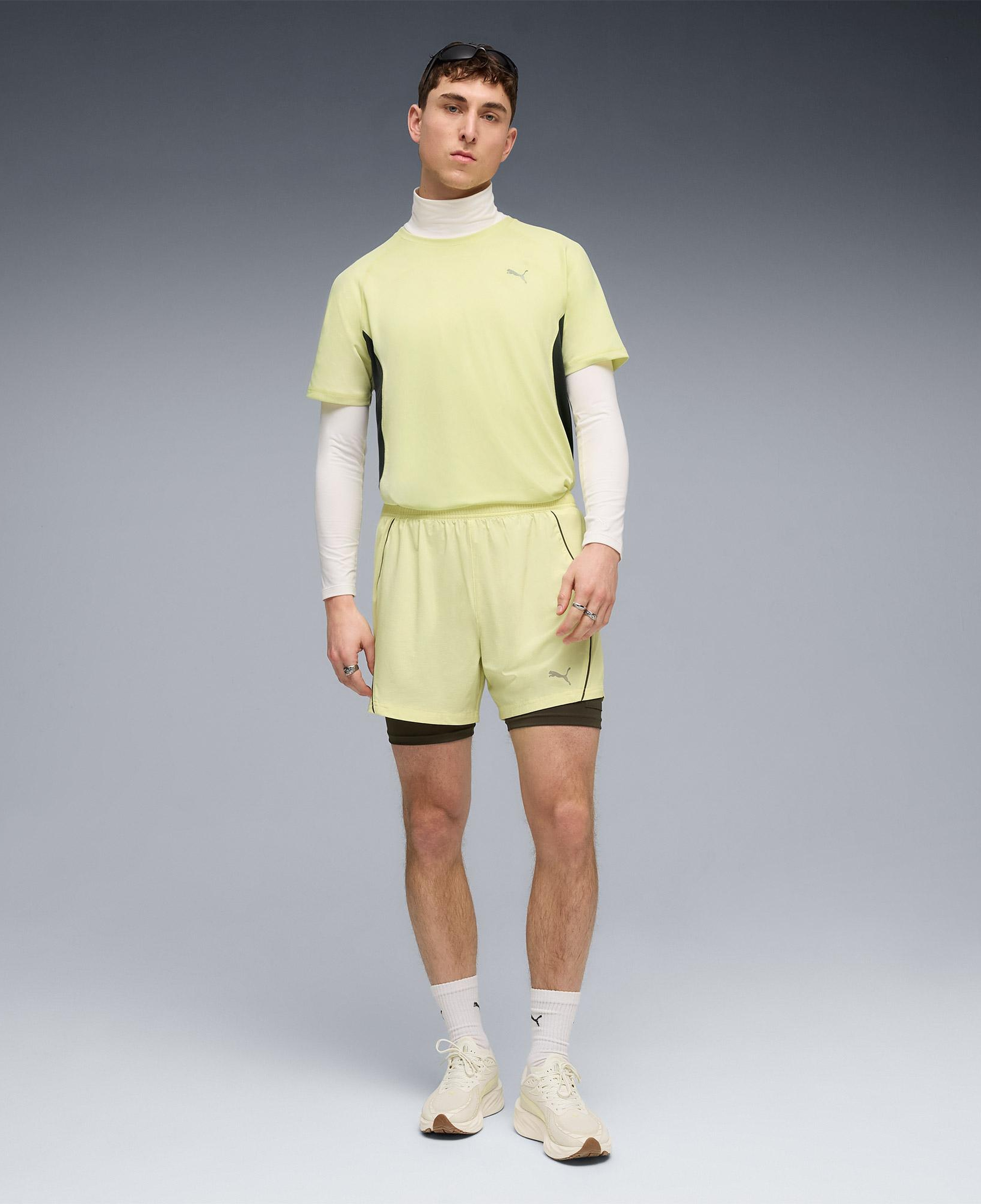 Puma Run Velocity (Poly) Erkek Sarı Koşu T-Shirt