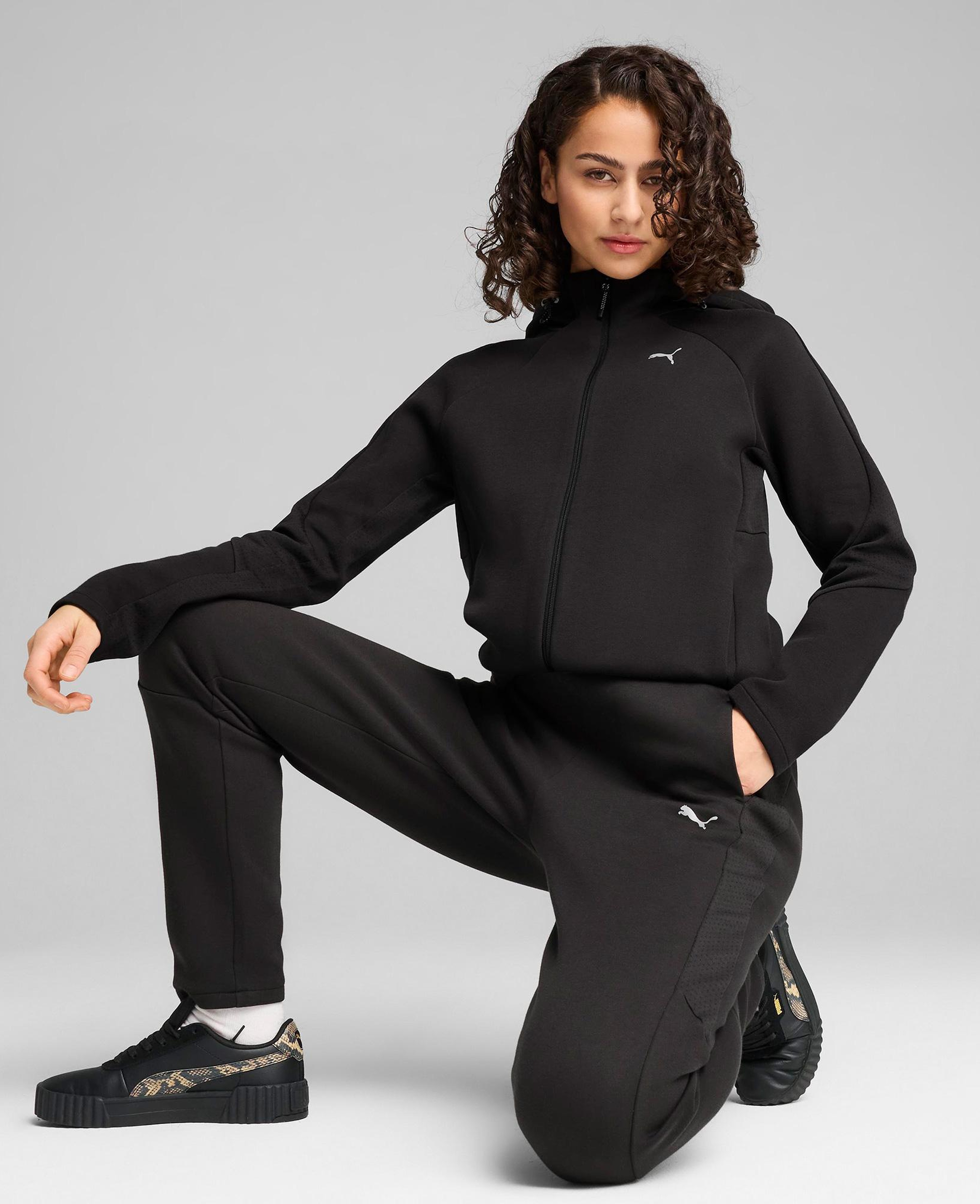 Puma Evostripe Full-Zip Kadın Siyah Eşofman Üstü