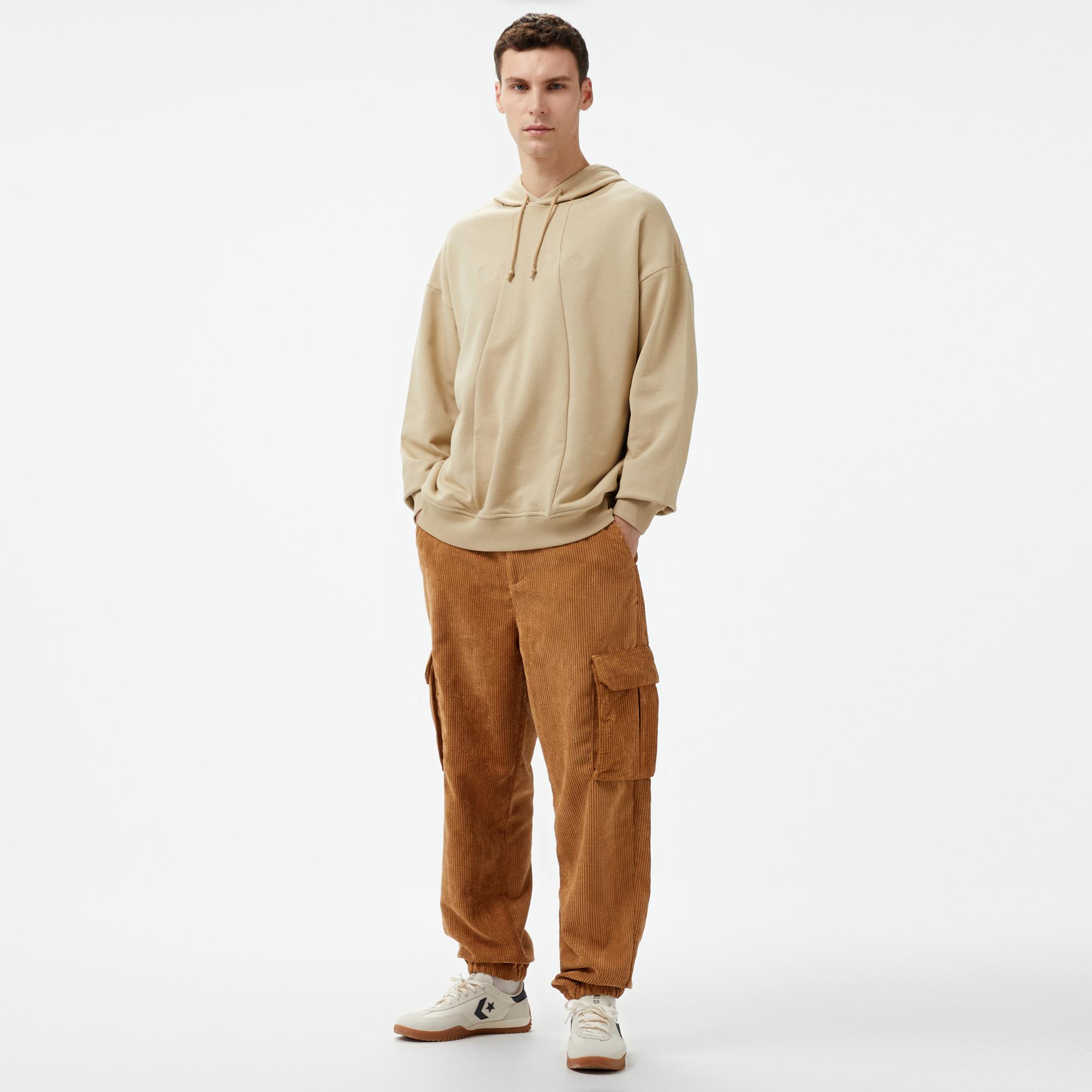 UNITED4 Pieces Erkek Krem Hoodie