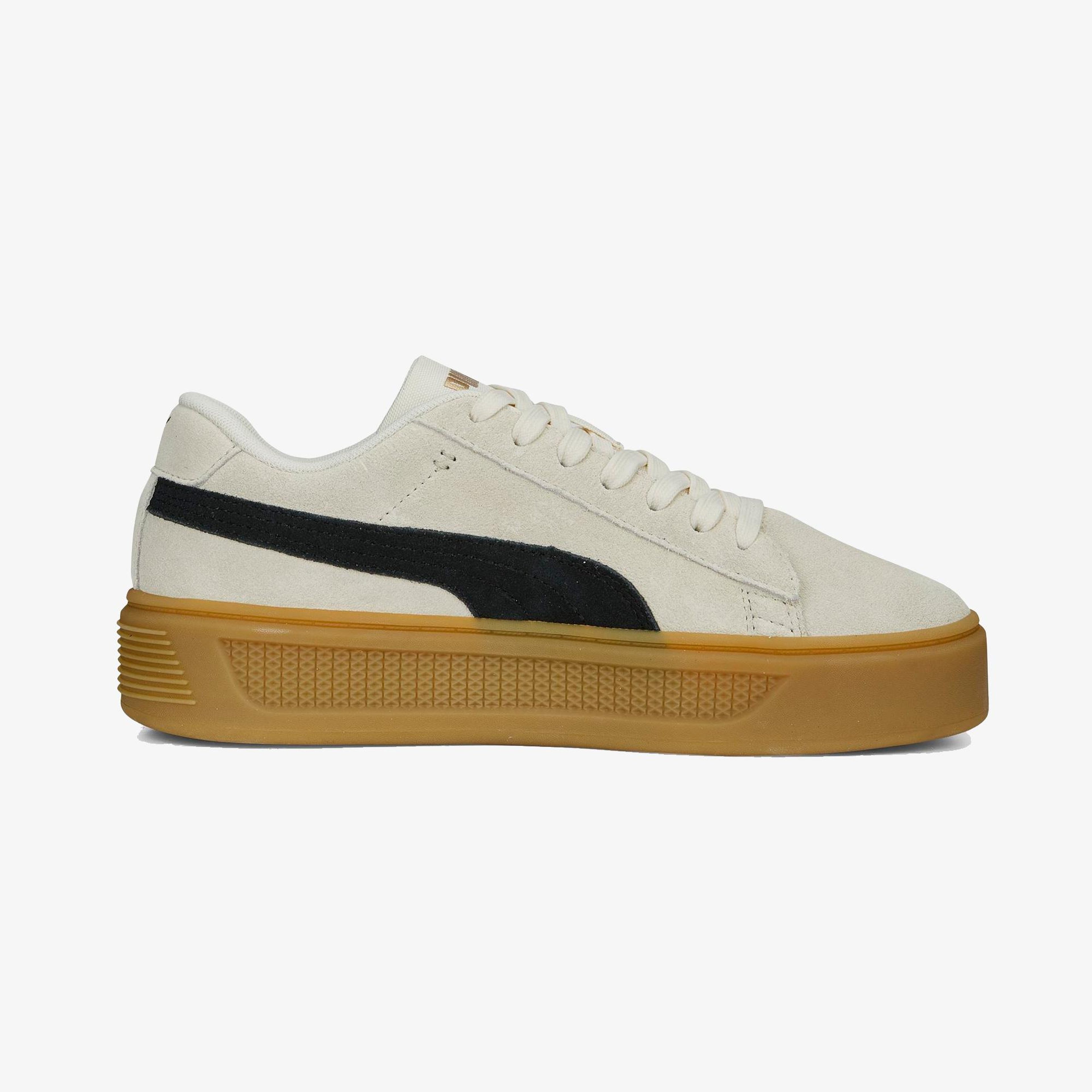 Puma Smash Platform V3 Sd Kadın Krem Spor Ayakkabı