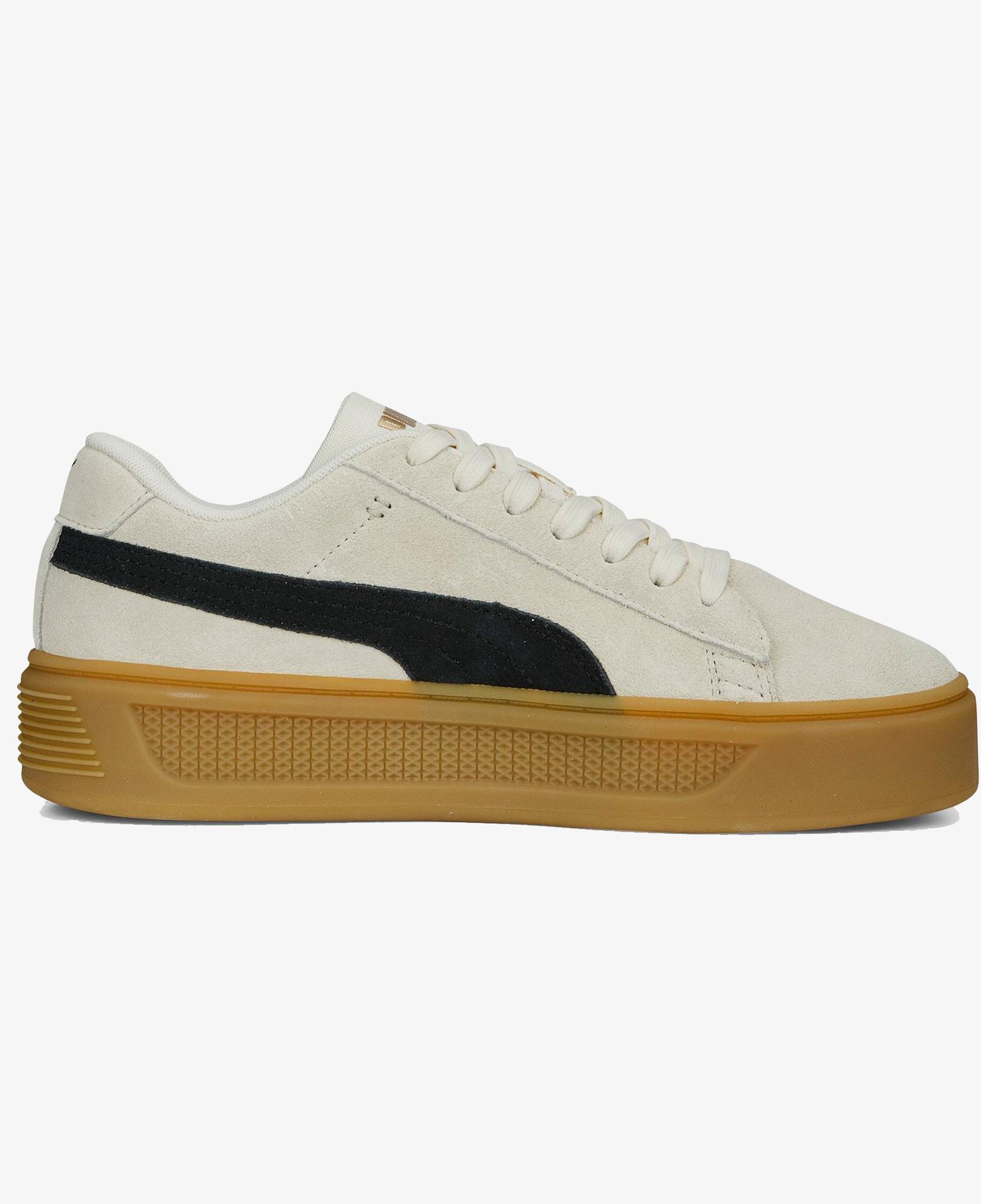 Puma Smash Platform V3 Sd Kadın Krem Spor Ayakkabı