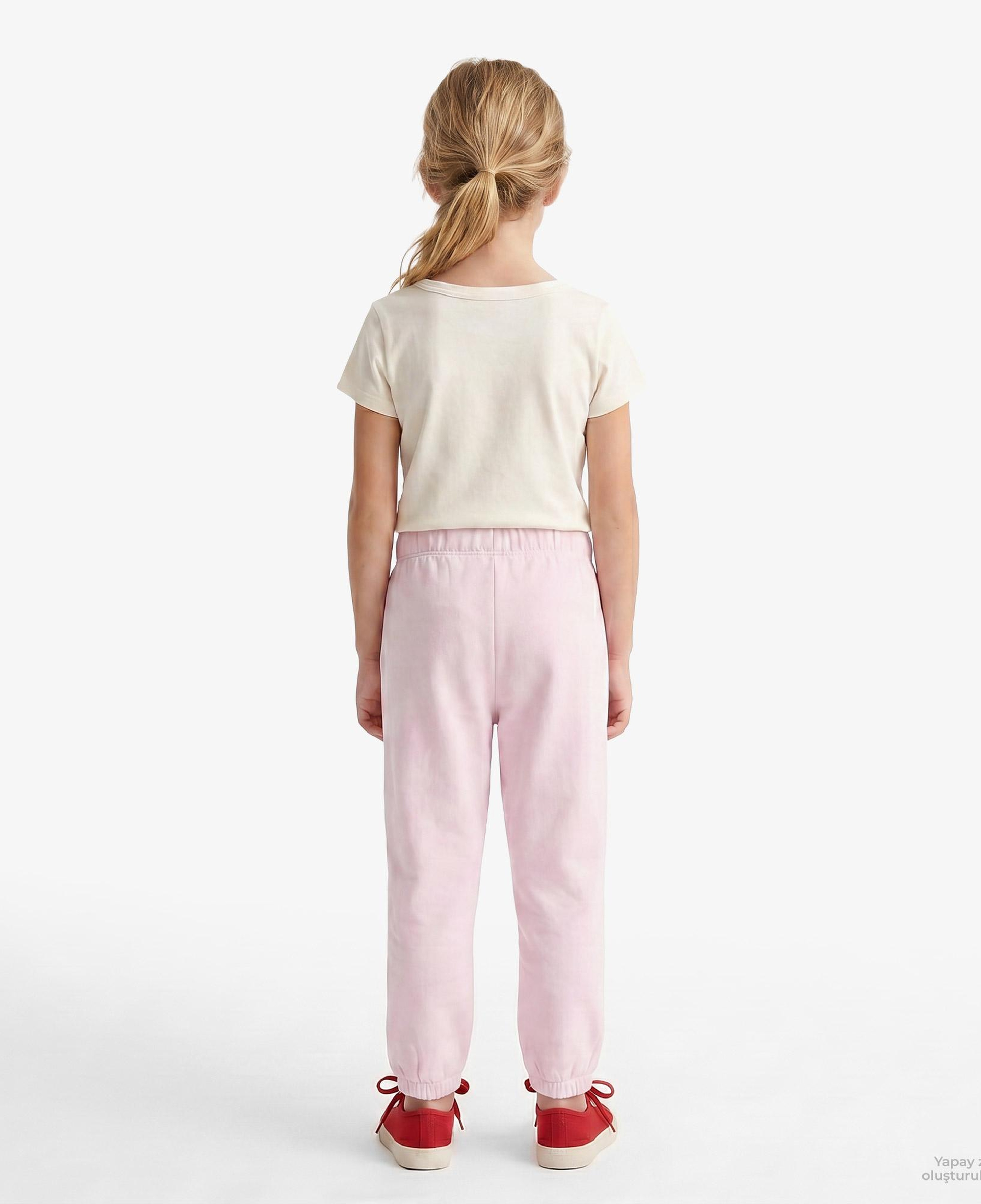 Gap V-French Logo Çocuk Pembe Eşofman Altı