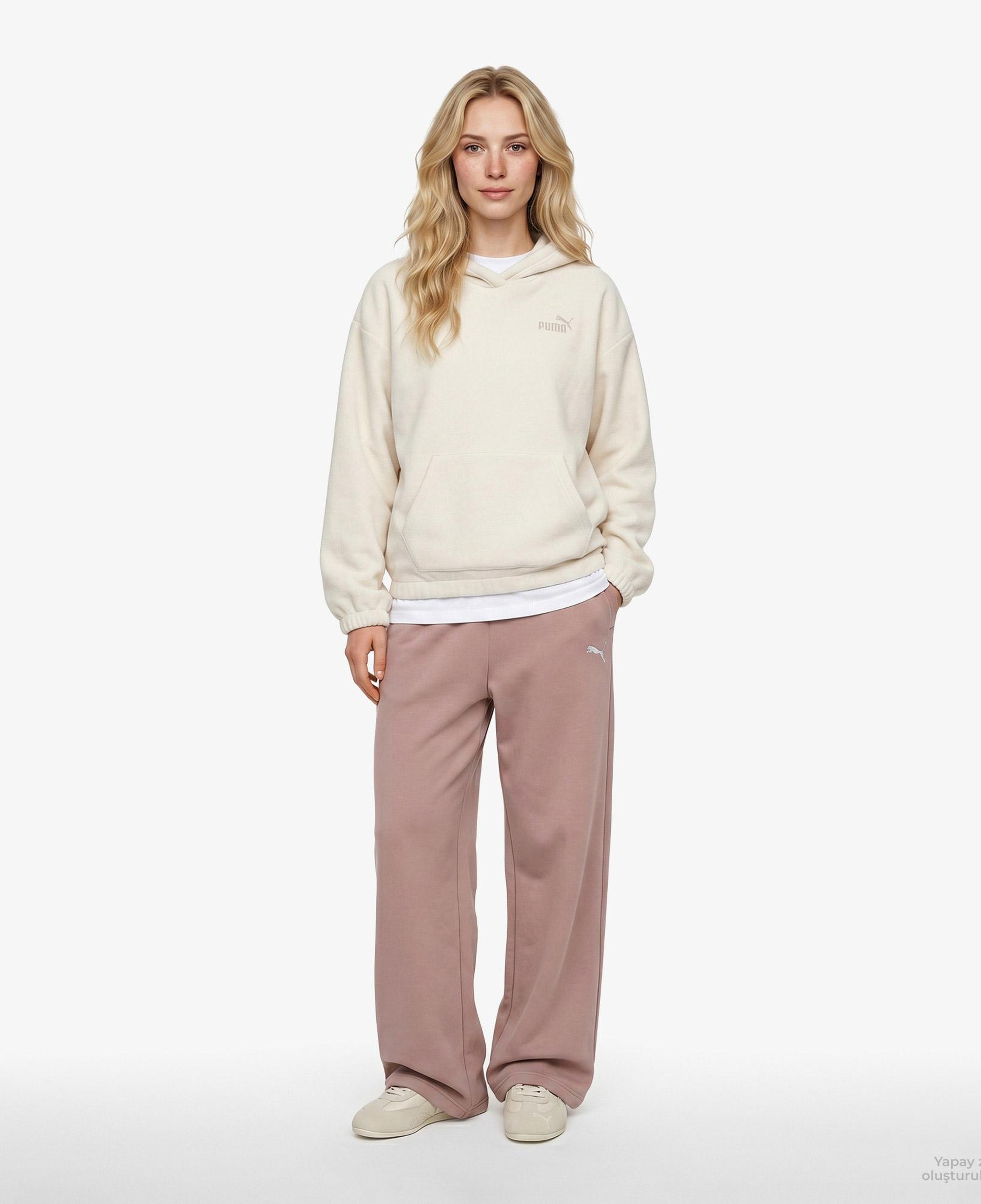 Puma Essentials Elevated Kadın Bej Günlük Sweatshirt