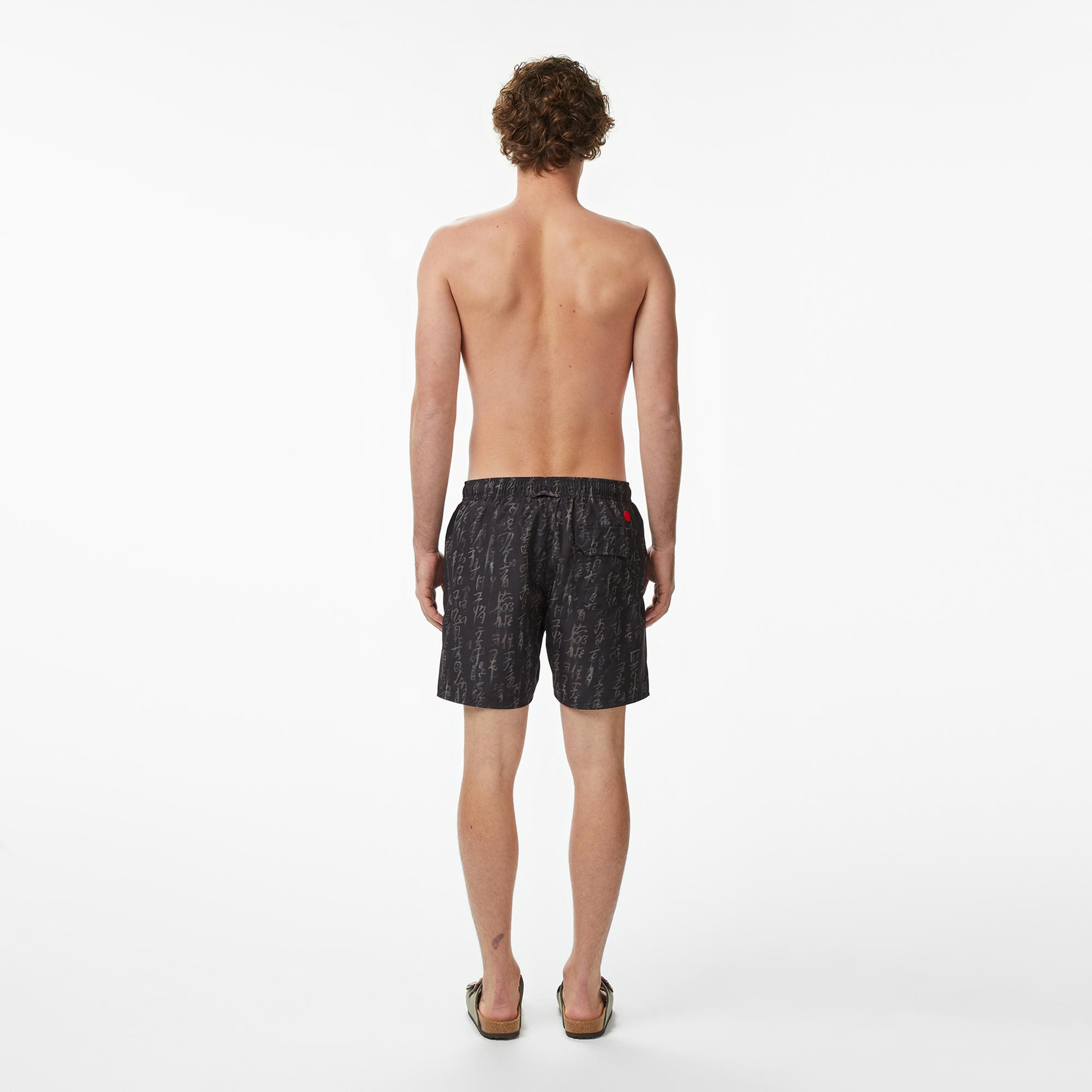 UNITED4 Regular Fit Erkek Siyah Deniz Şortu