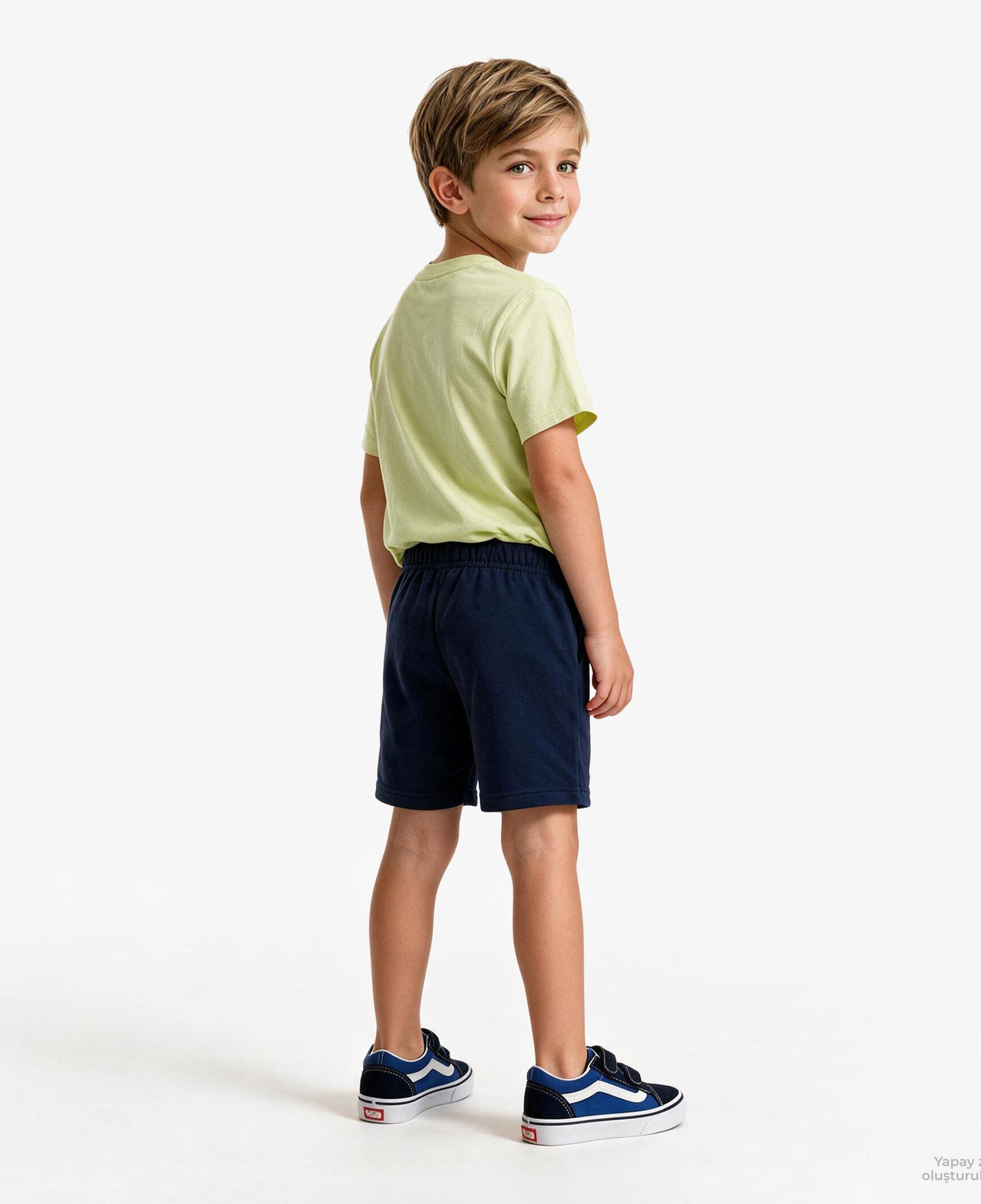Gap Havlu Kumaş Relaxed Fit Çocuk Lacivert Şort