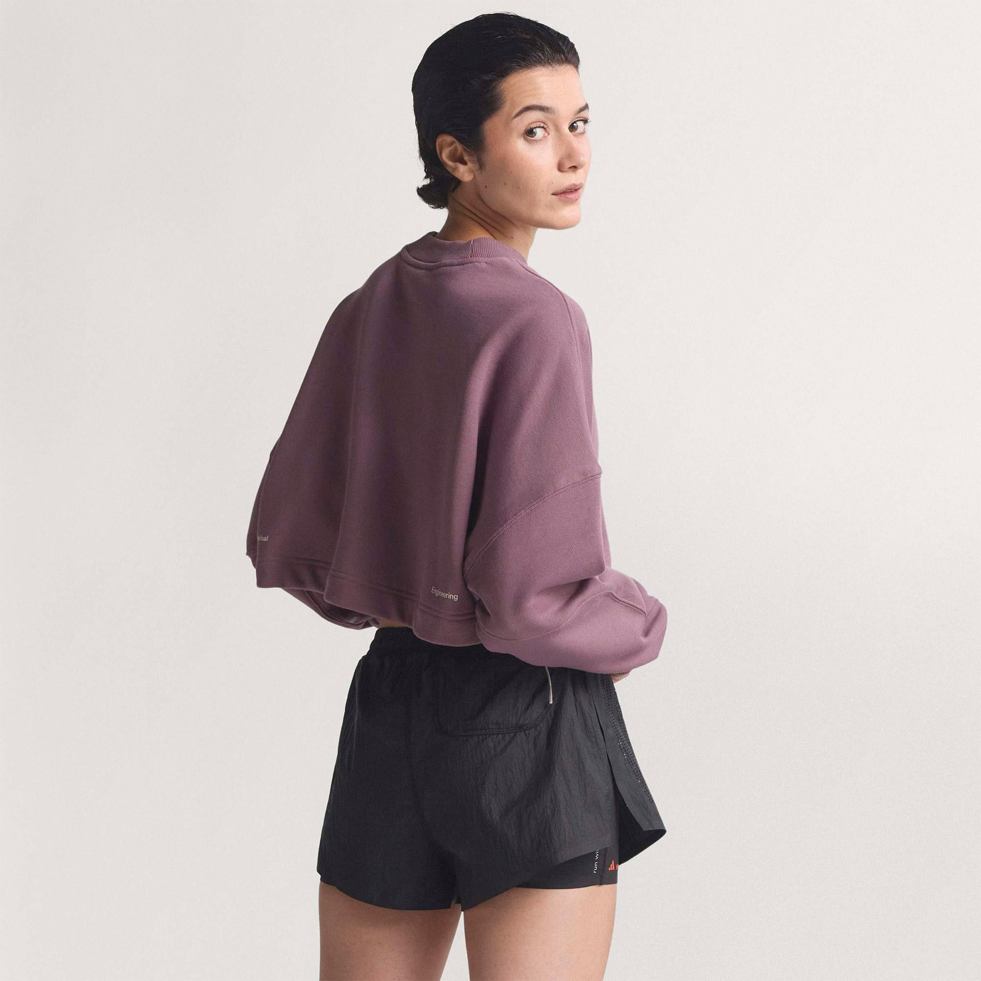 adidas Adi365 Hk Running Crew Kadın Mor Koşu Sweatshirt