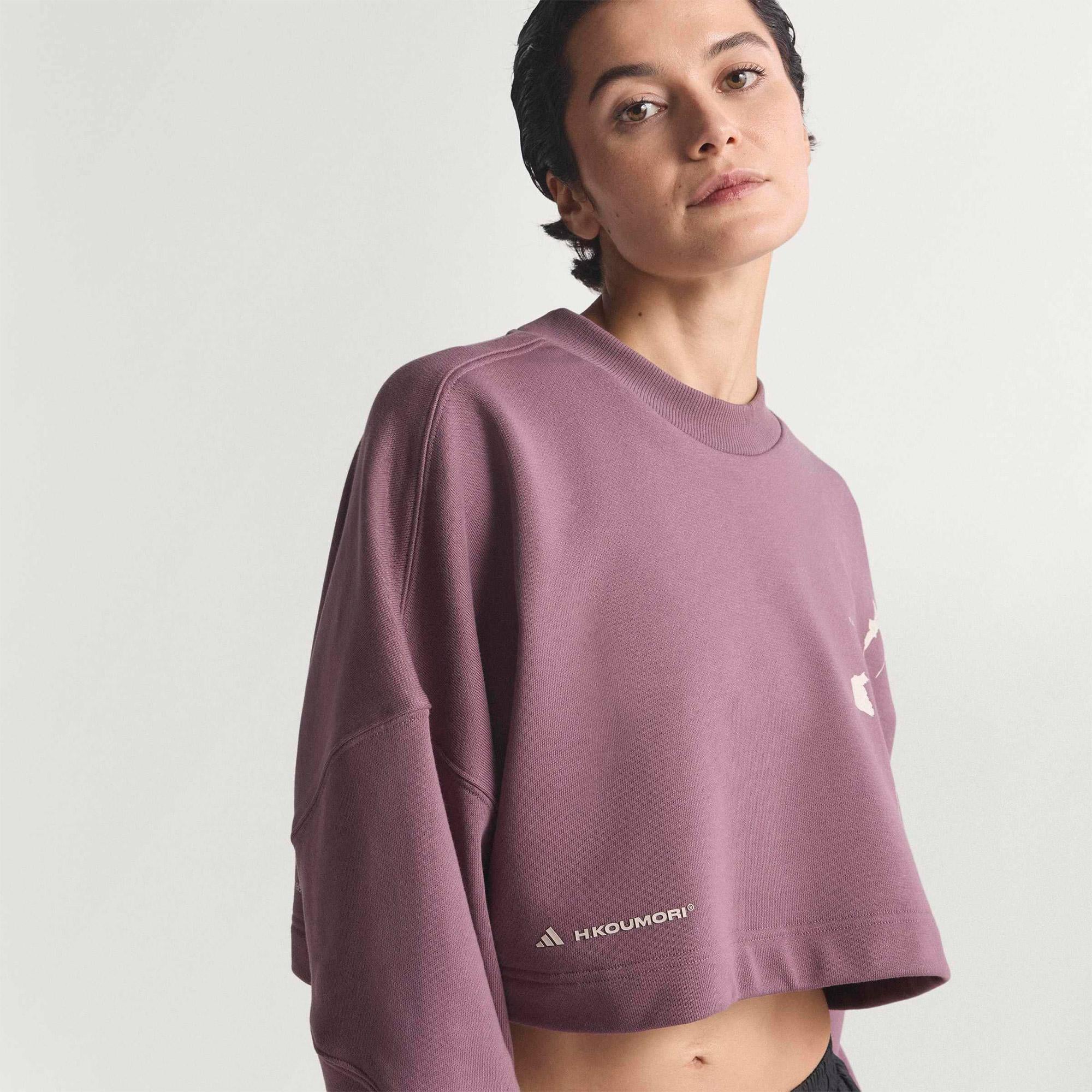 adidas Adi365 Hk Running Crew Kadın Mor Koşu Sweatshirt