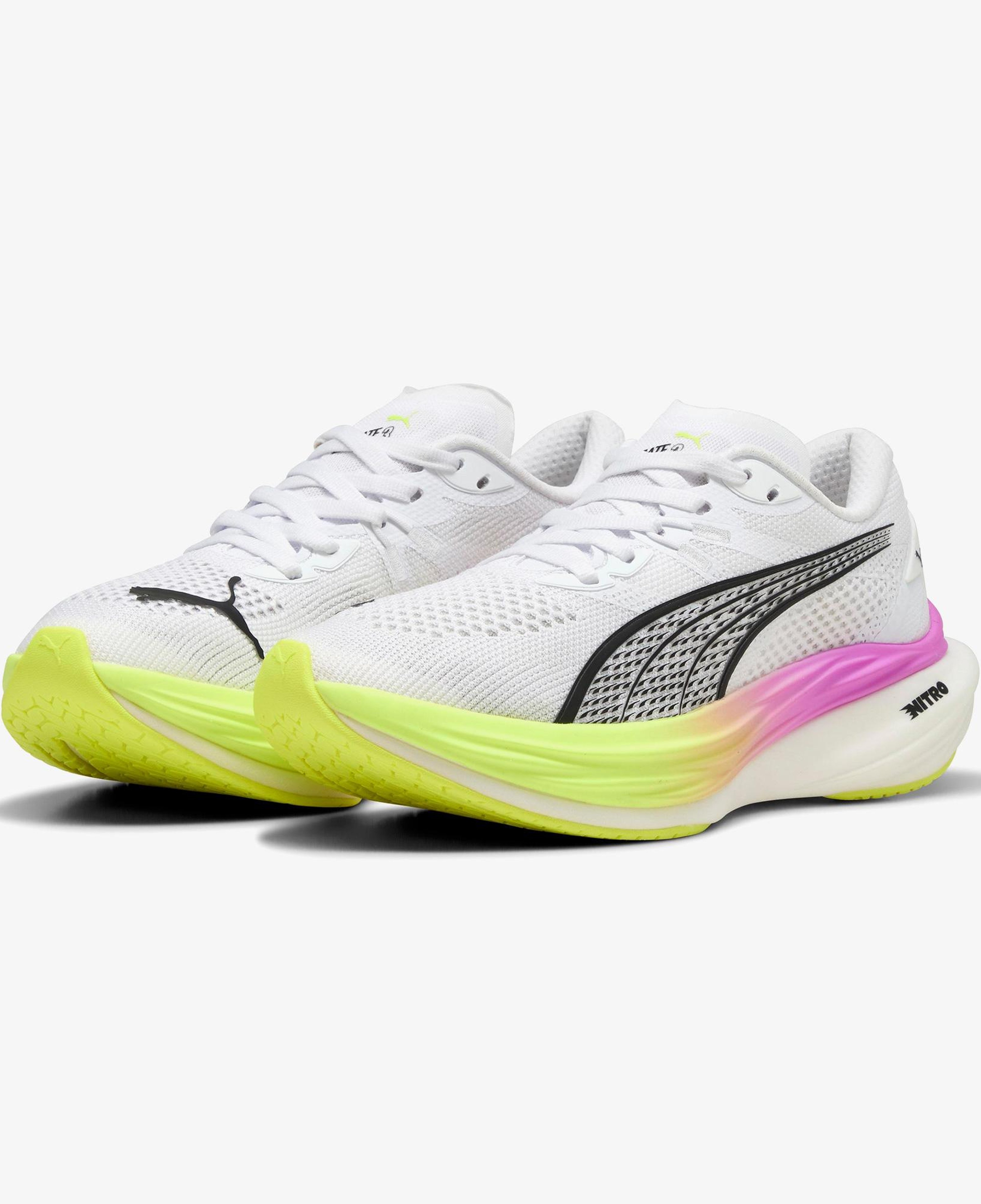 Puma Deviate Nitro 3 Kadın Beyaz Koşu Ayakkabısı