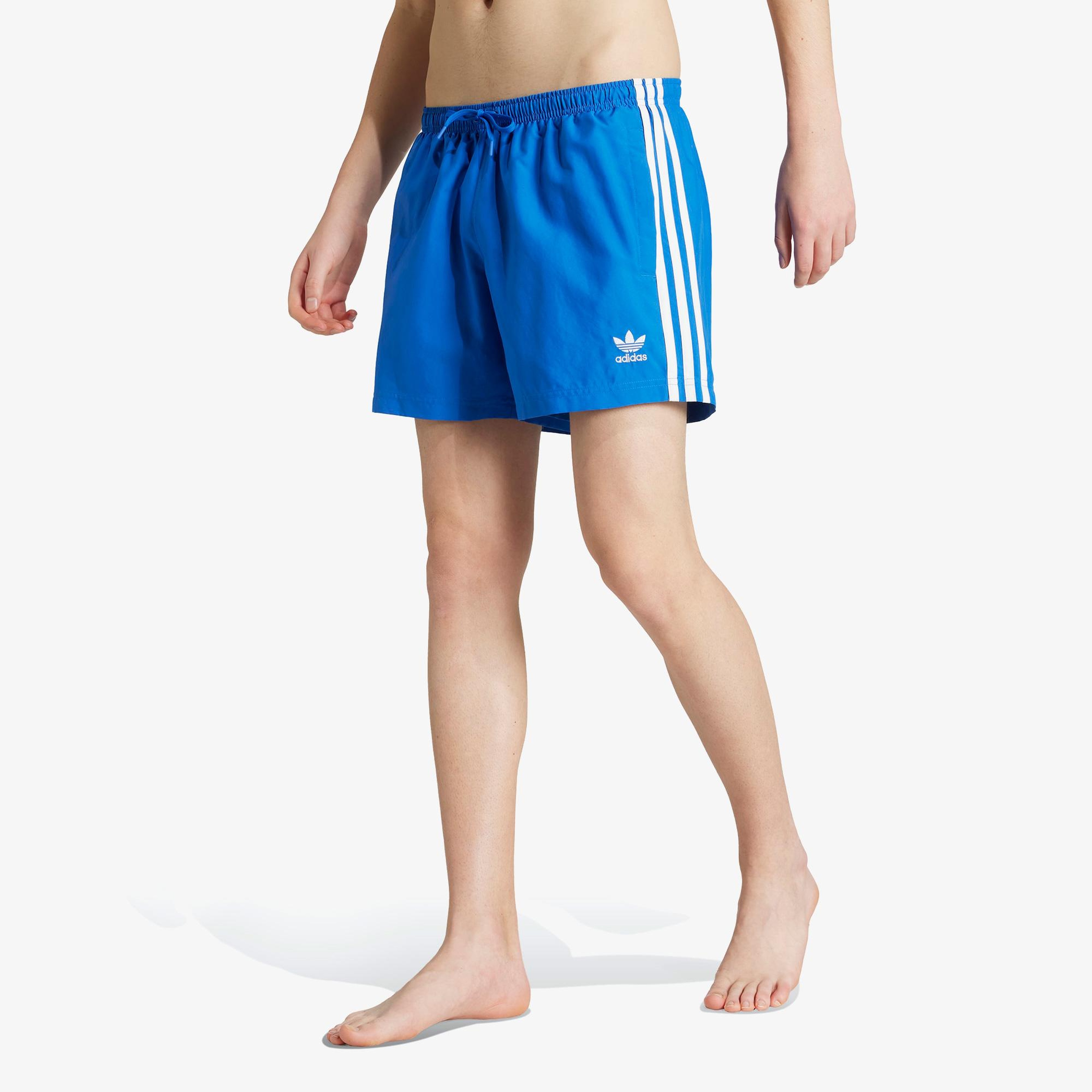 adidas Adicolor 3 Striped 13cm Erkek Mavi Deniz Şortu