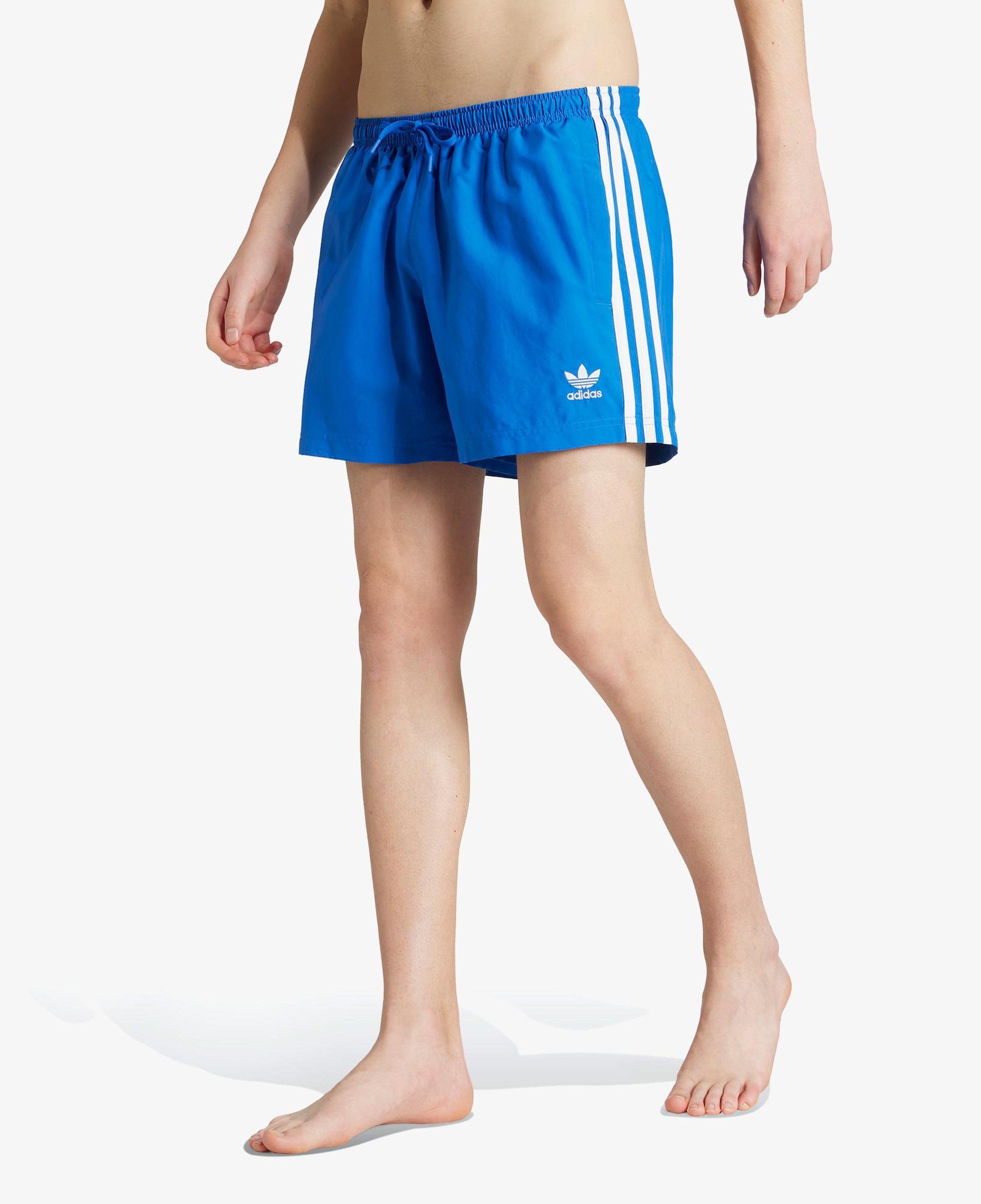 adidas Adicolor 3 Striped 13cm Erkek Mavi Deniz Şortu