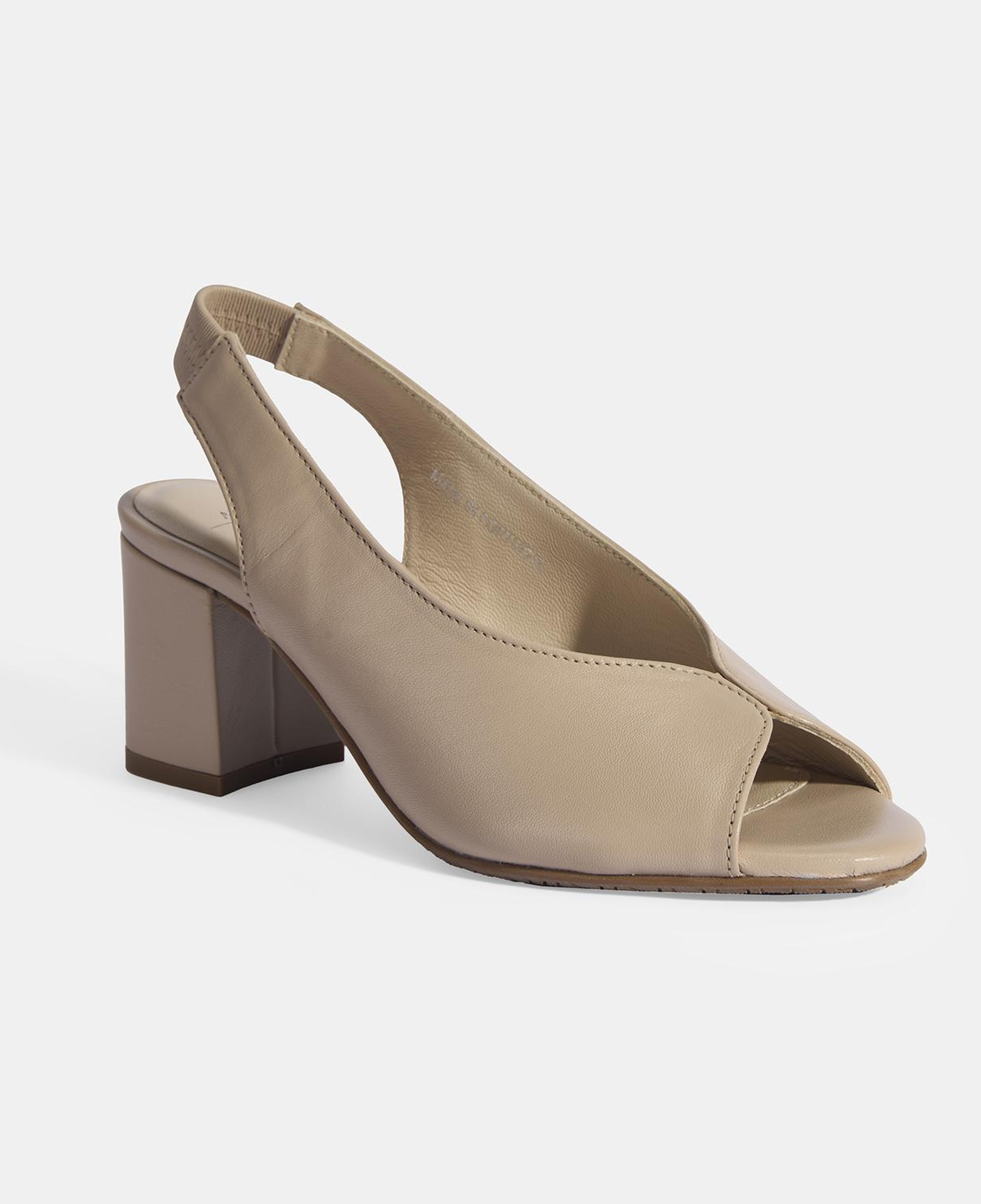Kadın Vizon DesaComfort Lastik Bantlı Slingback Topuklu Ayakkabı