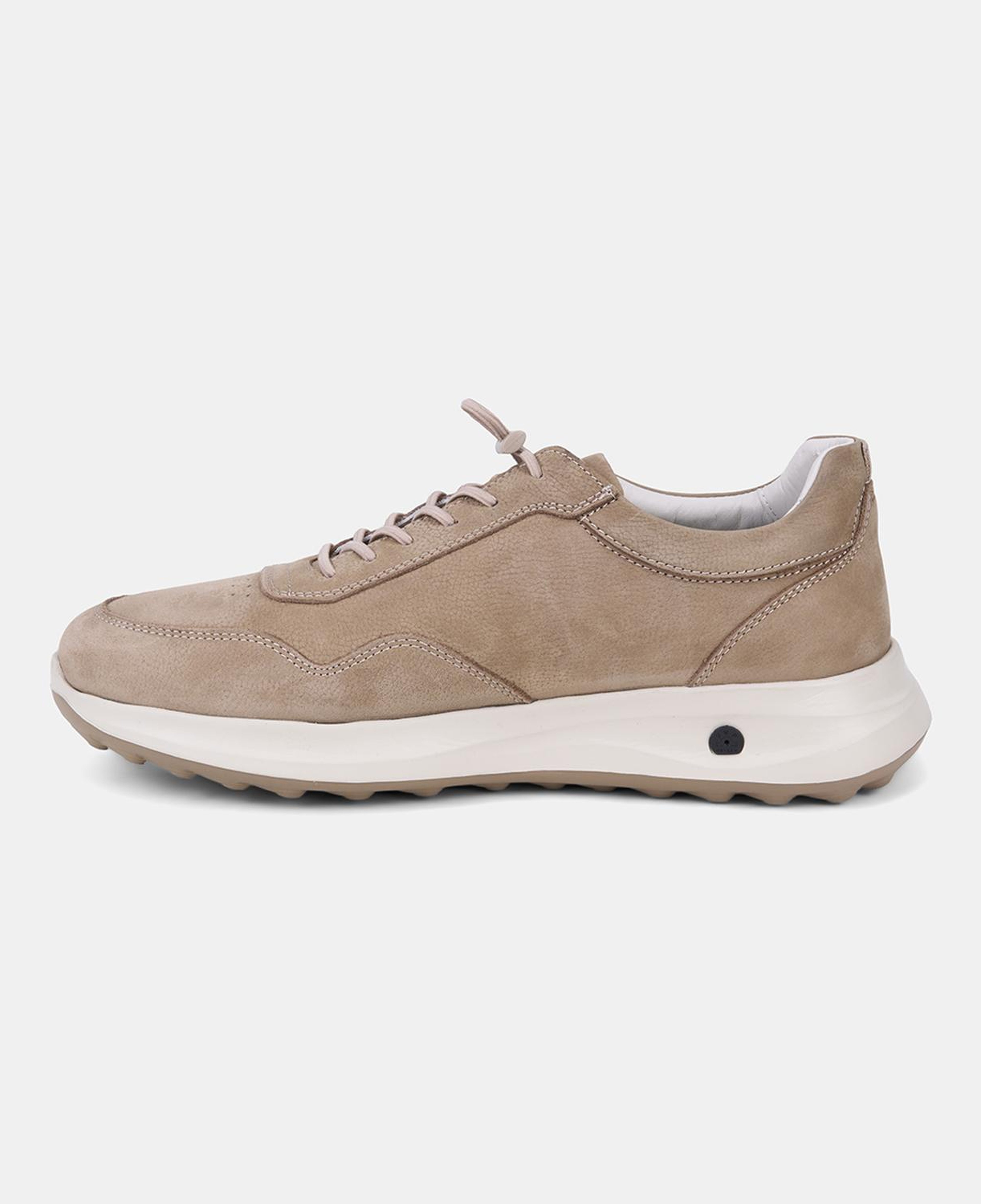 Erkek Vizon DesaComfort Bağcıklı Deri Sneaker
