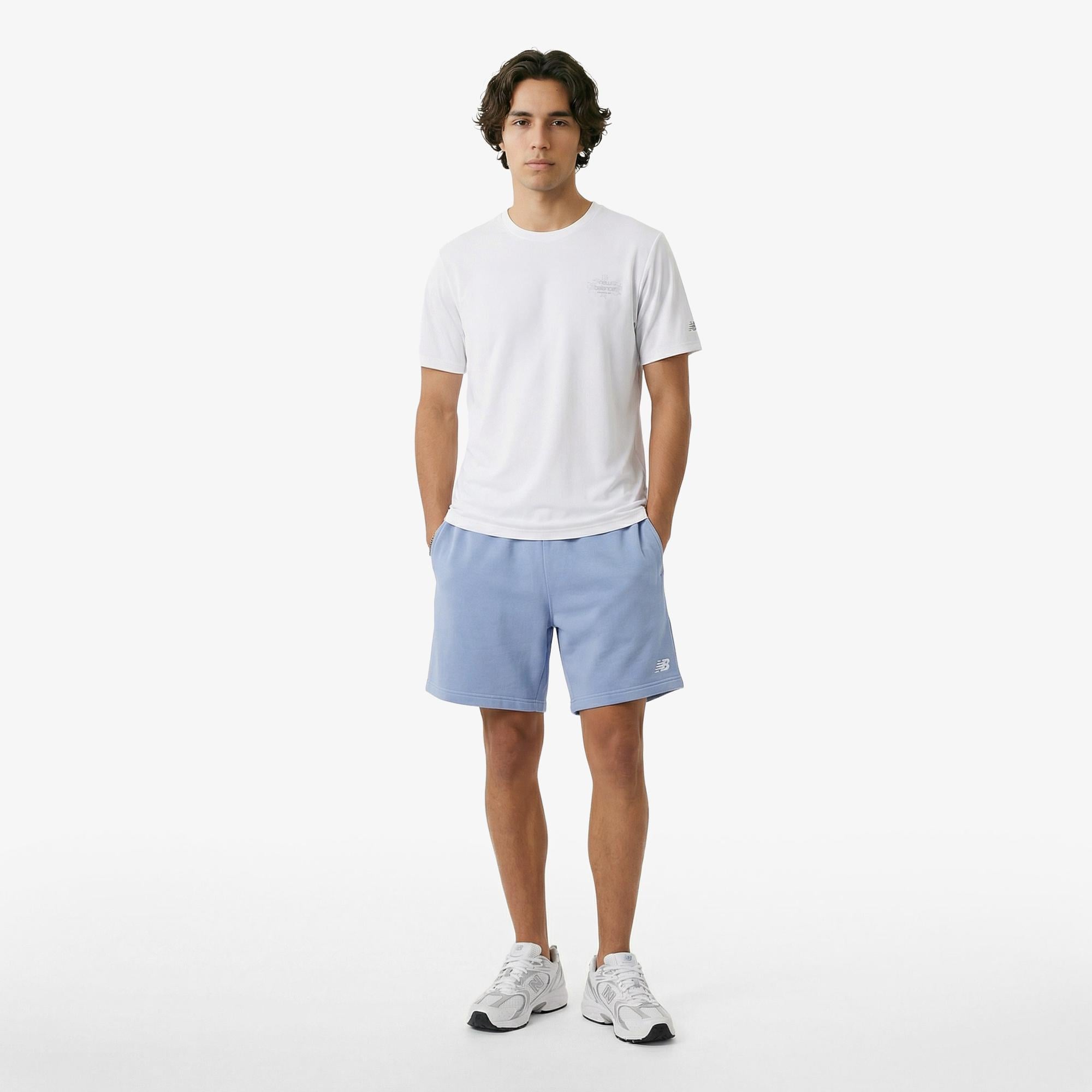 New Balance Reflective Poly Erkek Beyaz T-Shirt