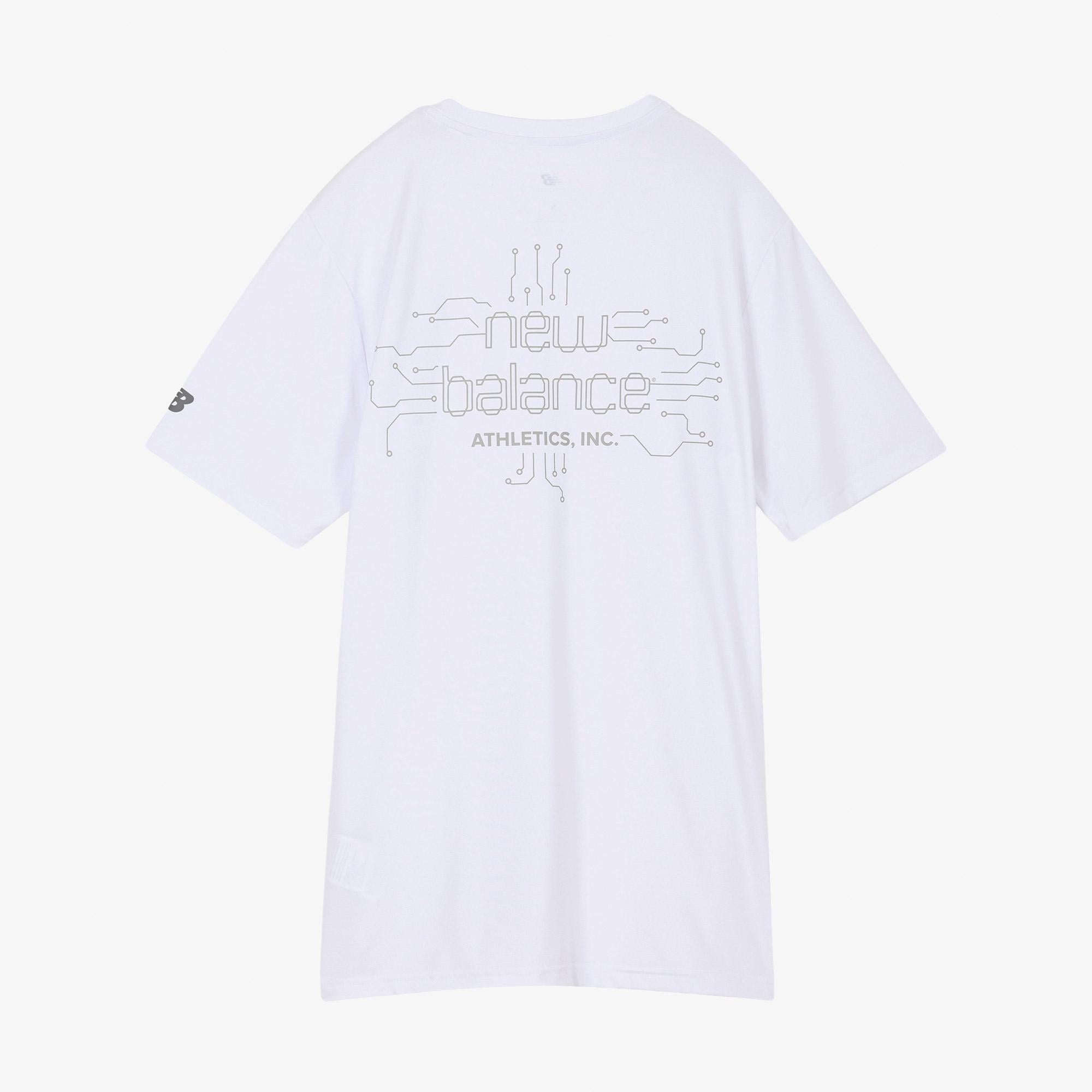 New Balance Reflective Poly Erkek Beyaz T-Shirt