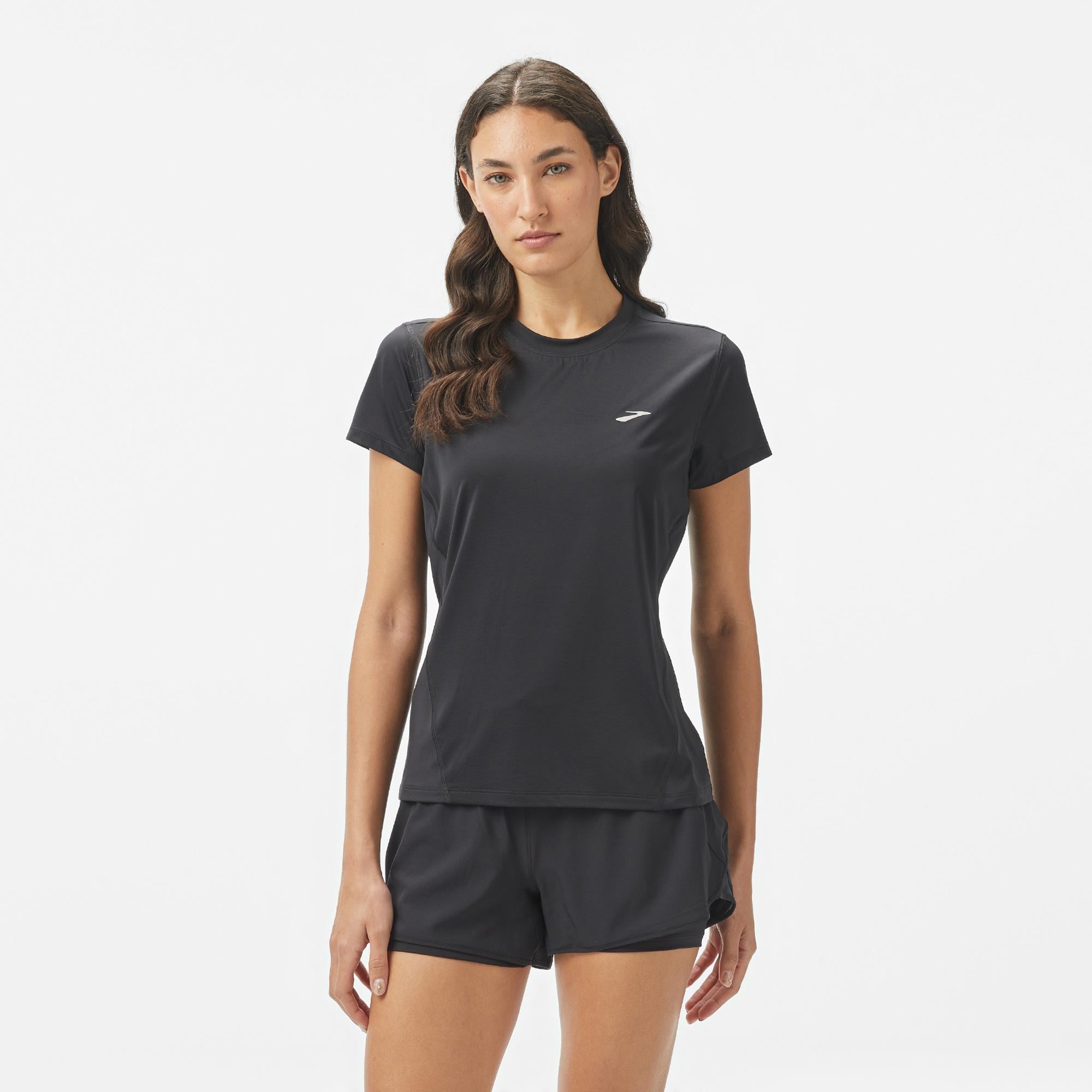 Brooks Sprint Free Sleeve 3.0 Kadın Siyah Koşu T-Shirt