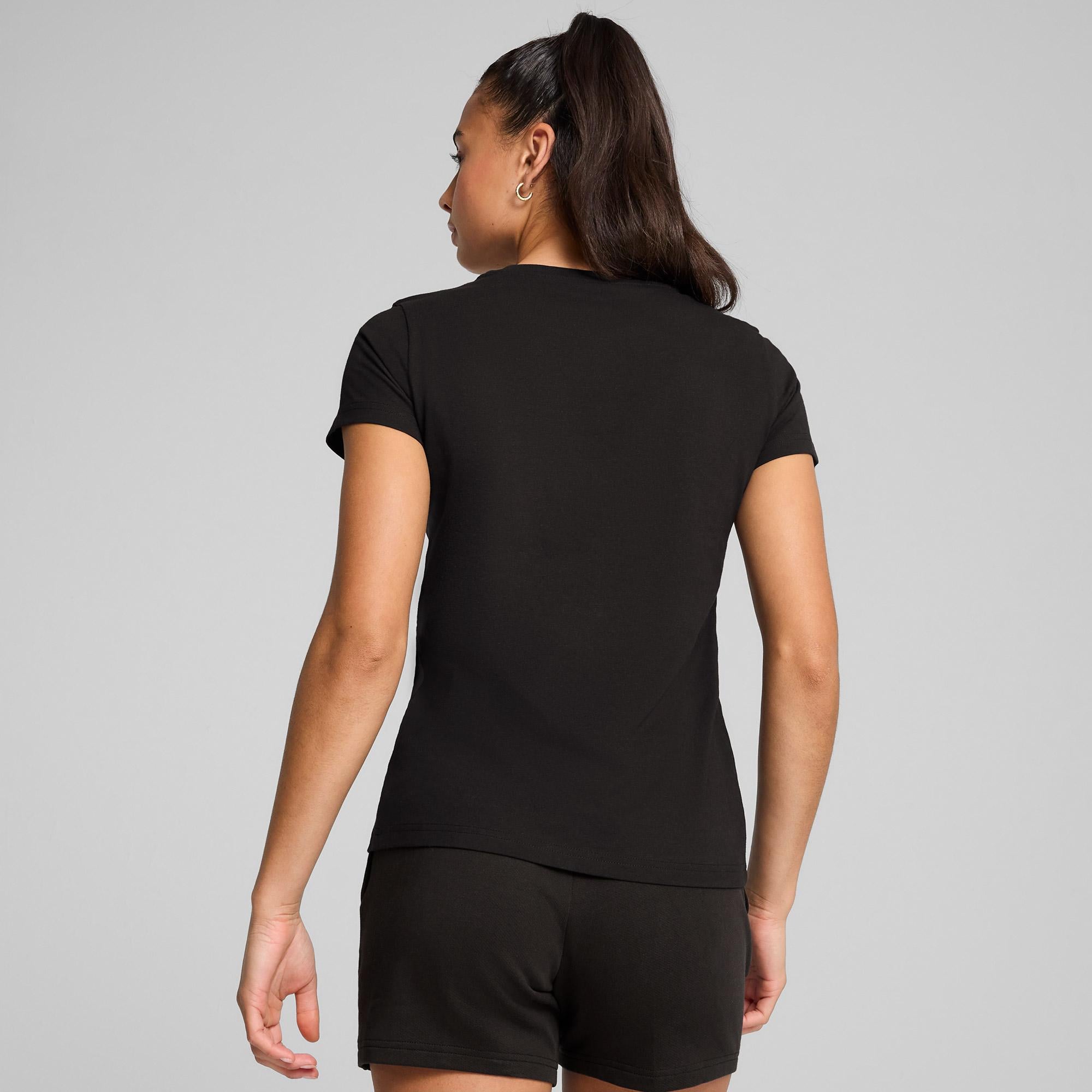 Puma Ess Elevated Kadın Siyah T-Shirt