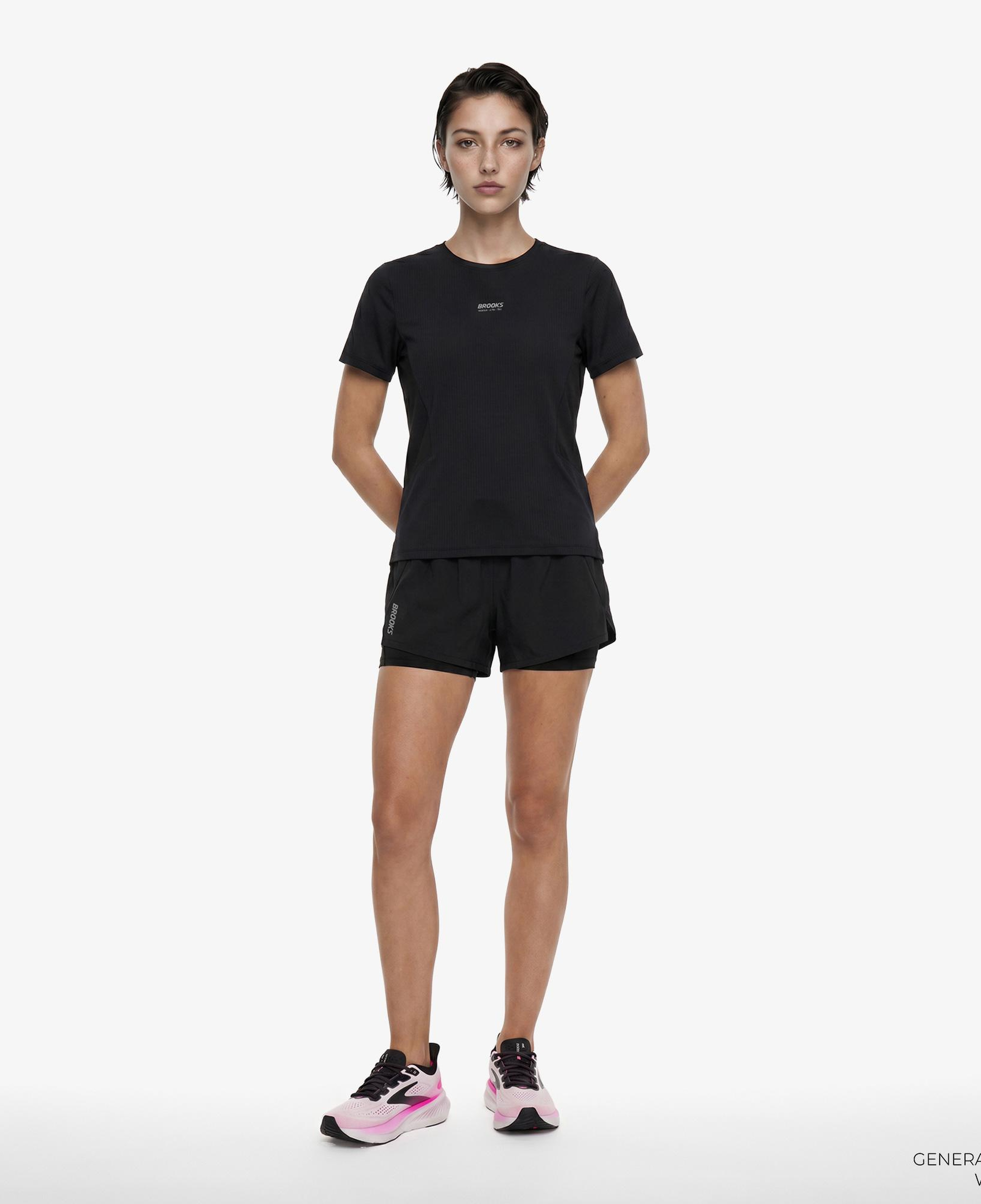 Brooks High Point Sleeve 2.0 Kadın Siyah T-Shirt