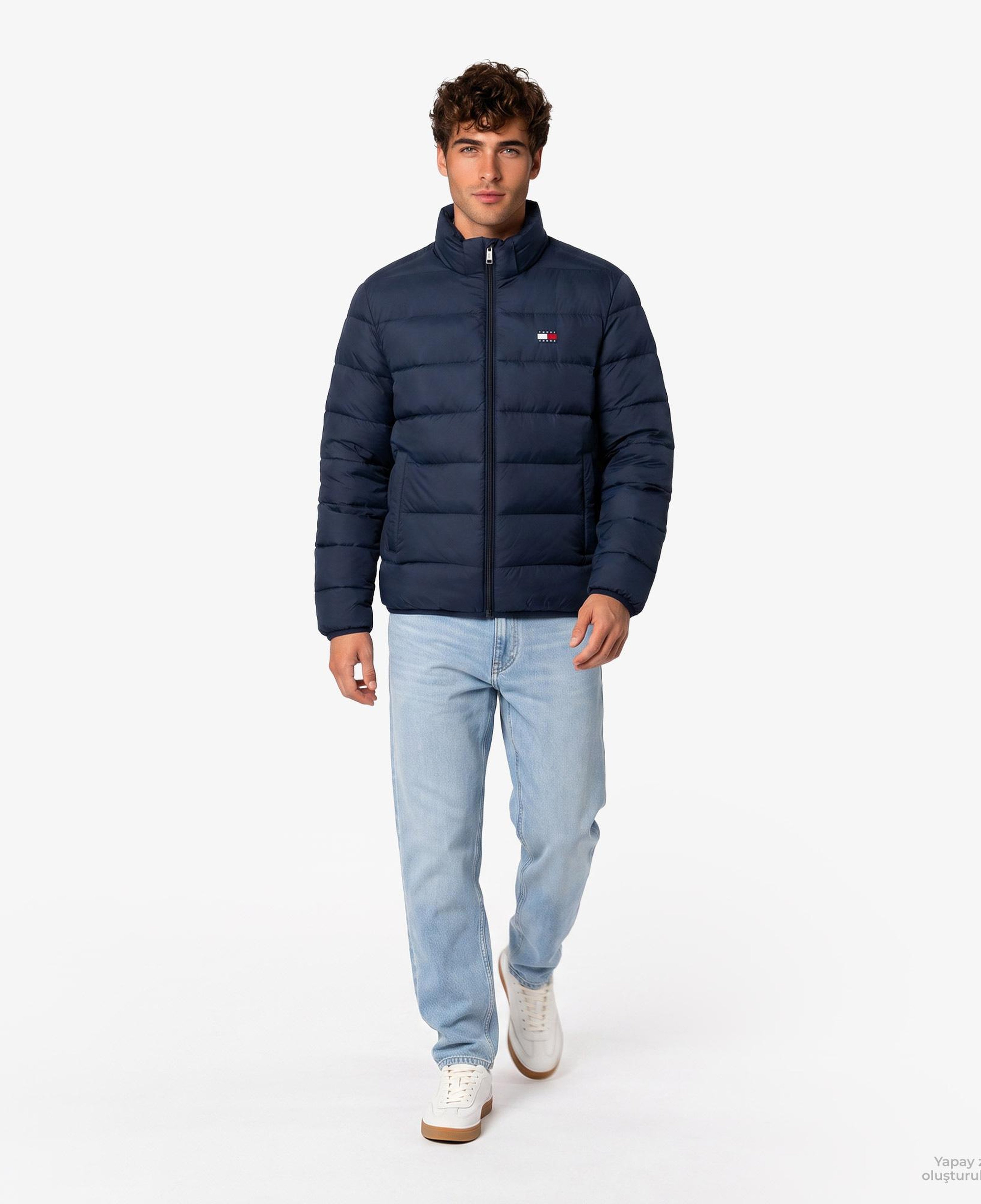 Tommy Hilfiger Light Down Erkek Mavi Mont