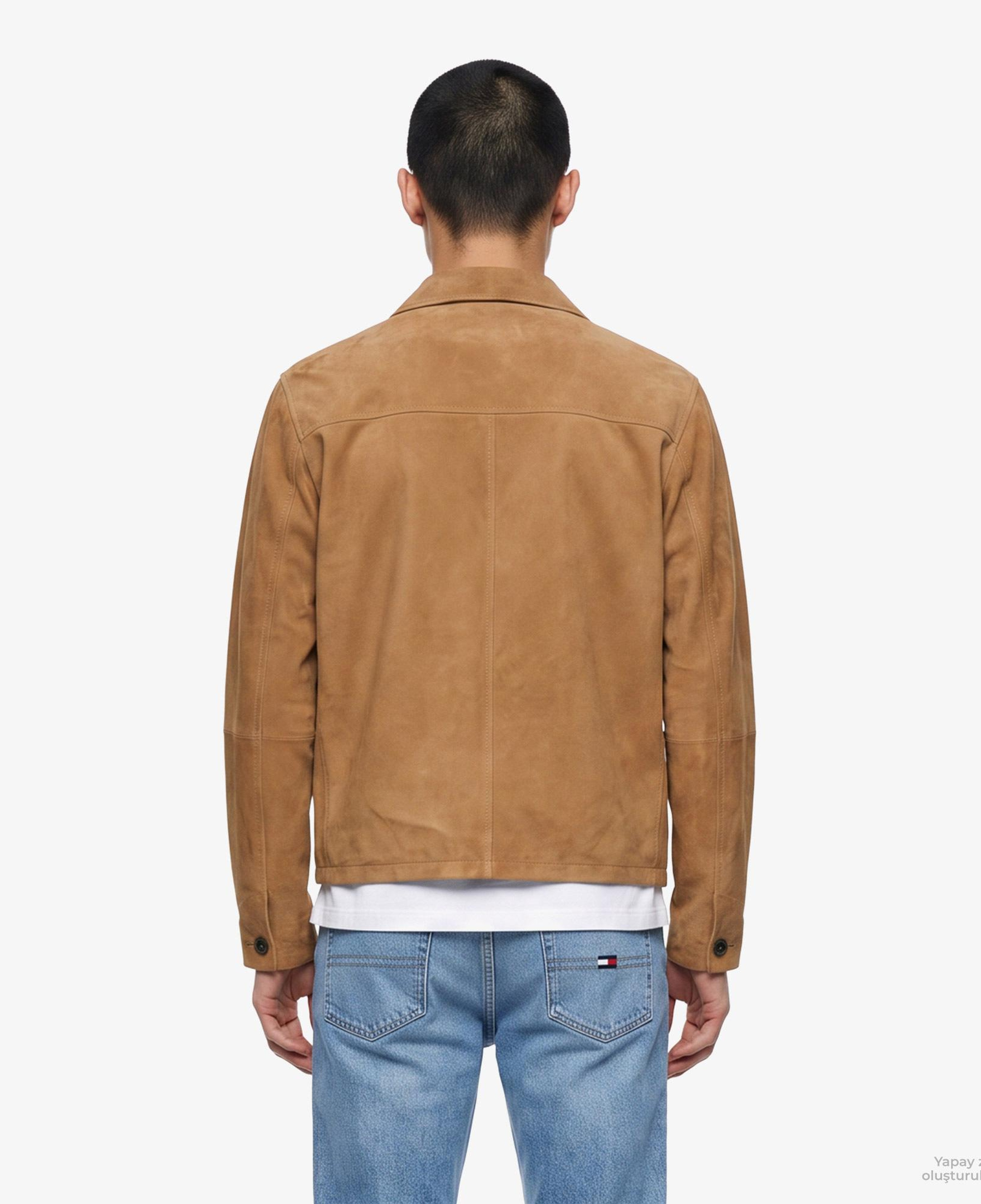 Tommy Hilfiger Suede Chore Erkek Kahverengi Ceket