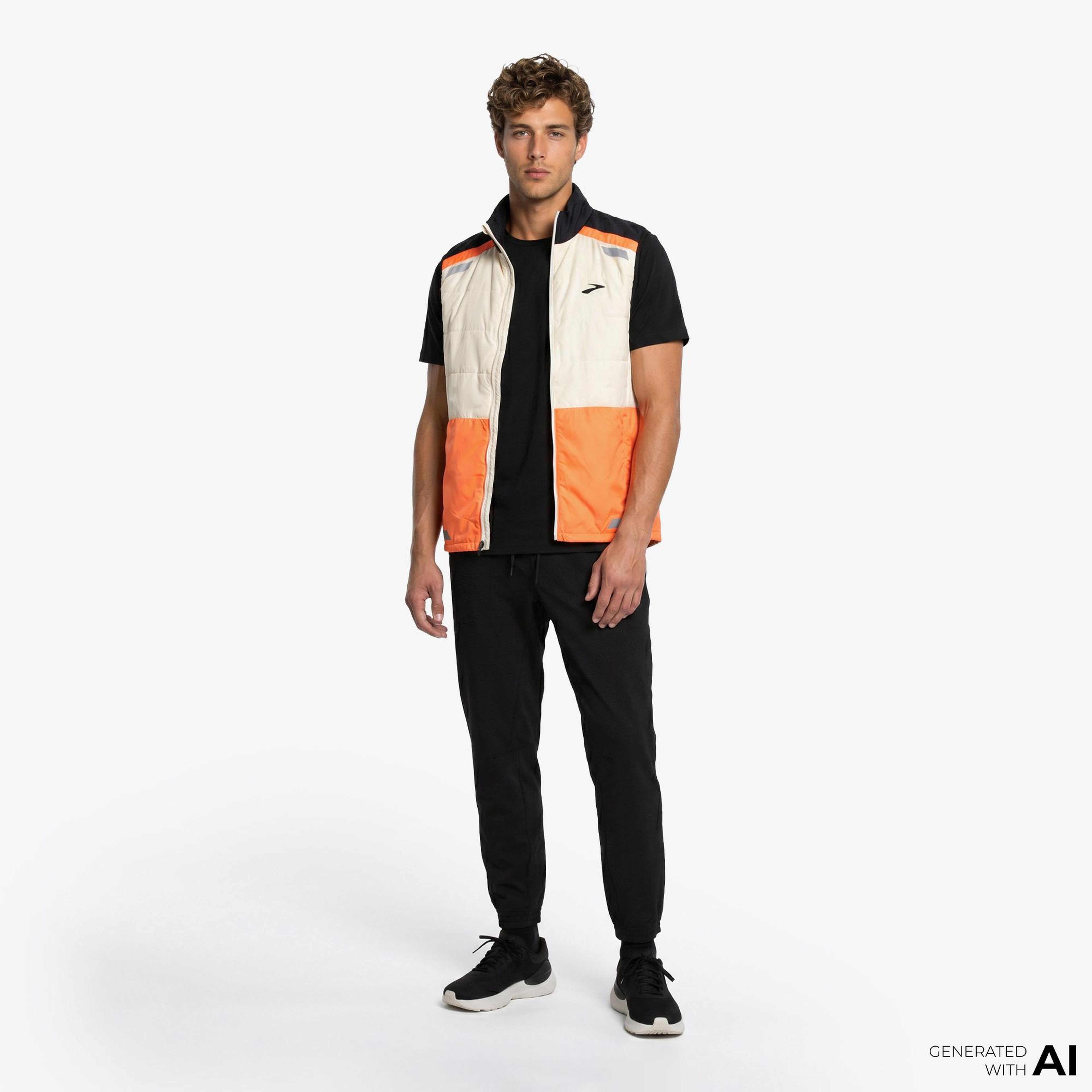 Brooks Run Visible Insulated Vest 2.0 Erkek Beyaz Yelek