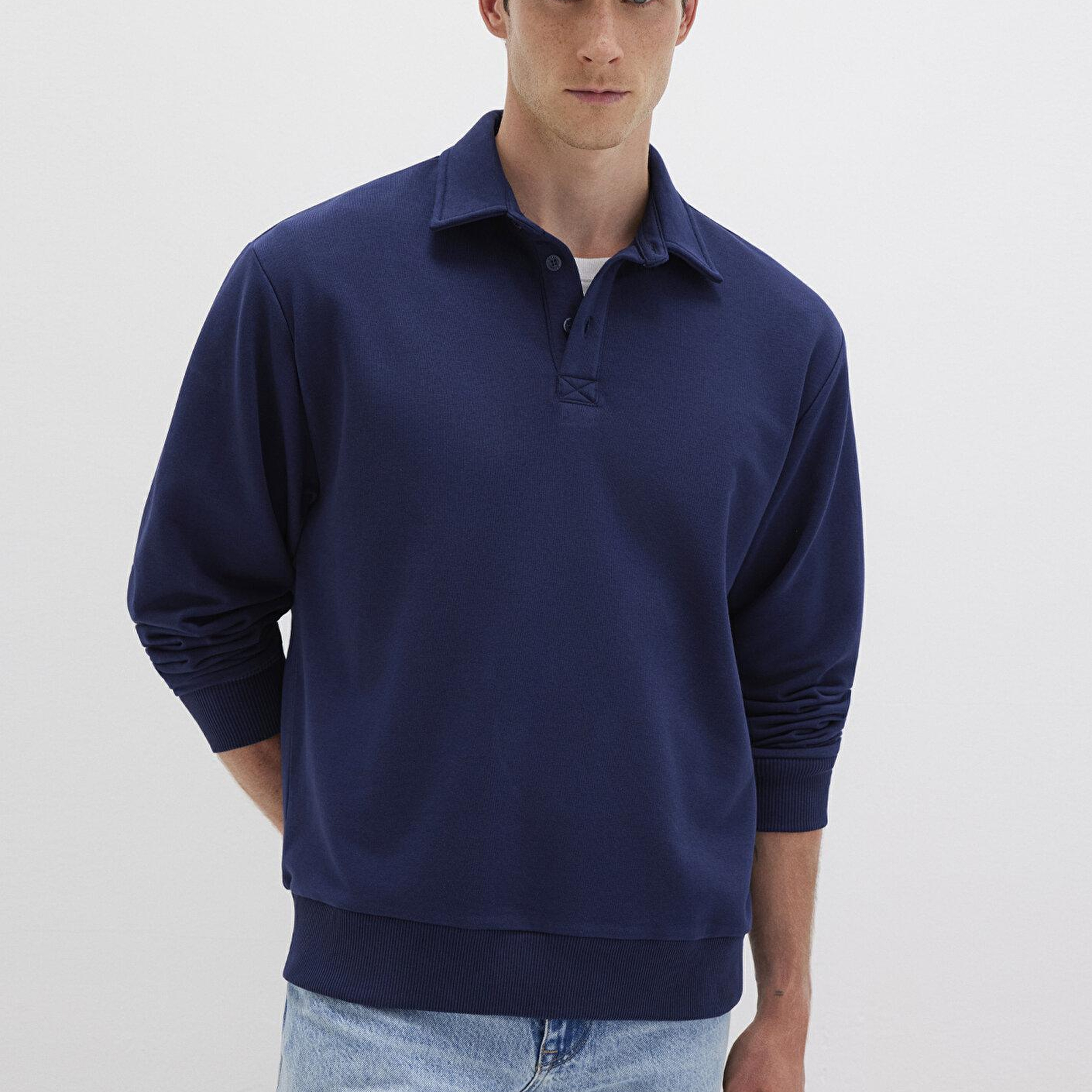 Mavi Lacivert Polo Sweatshirt 0611689-84371
