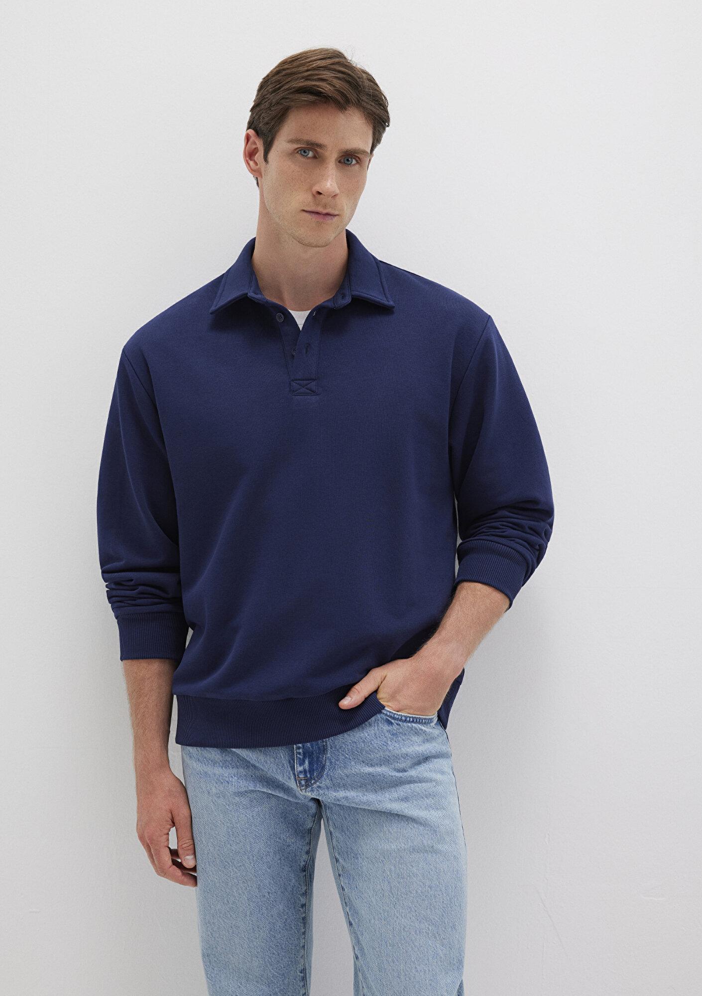 Mavi Lacivert Polo Sweatshirt 0611689-84371