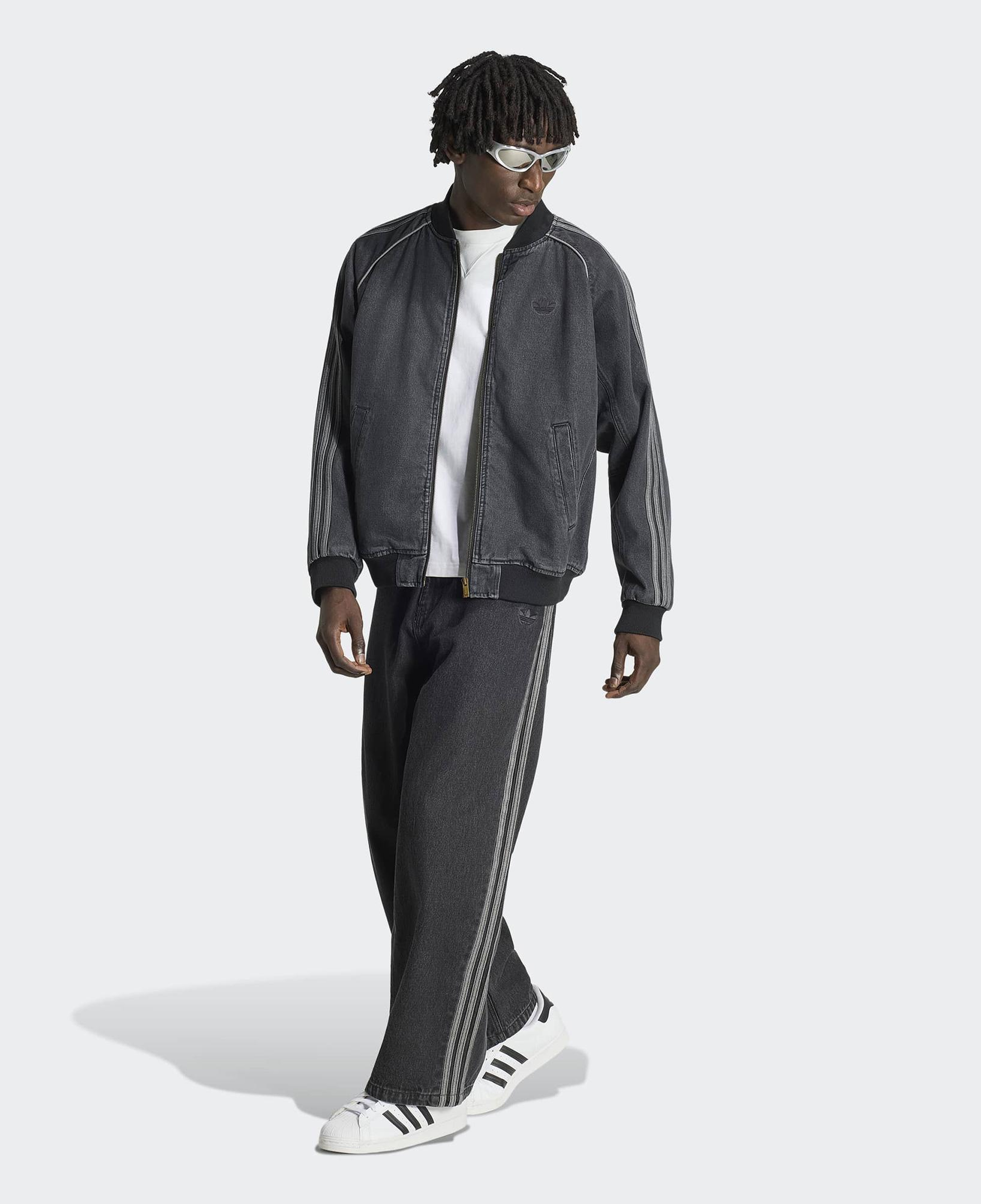 adidas Denim Track Erkek Gri Ceket