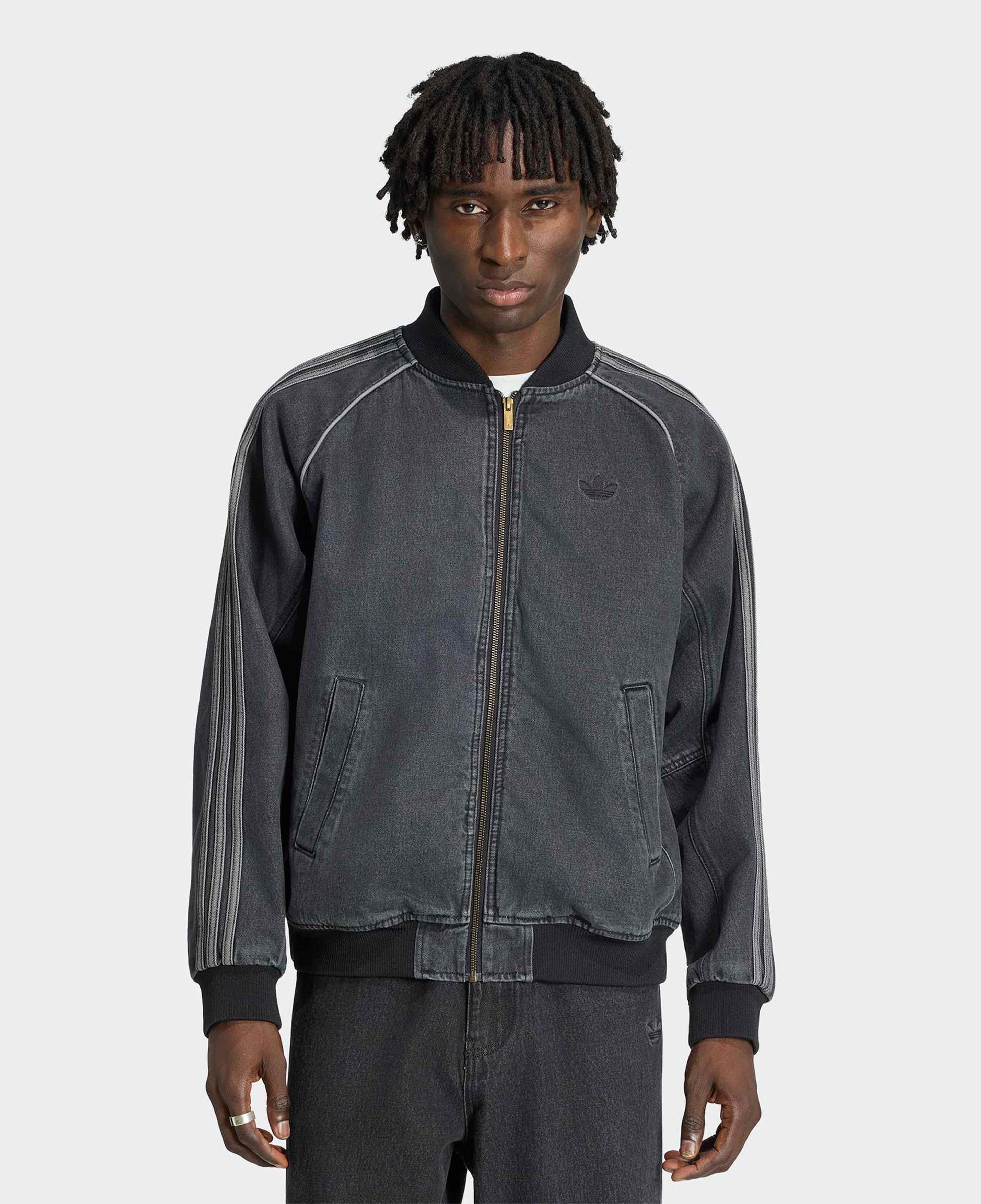 adidas Denim Track Erkek Gri Ceket