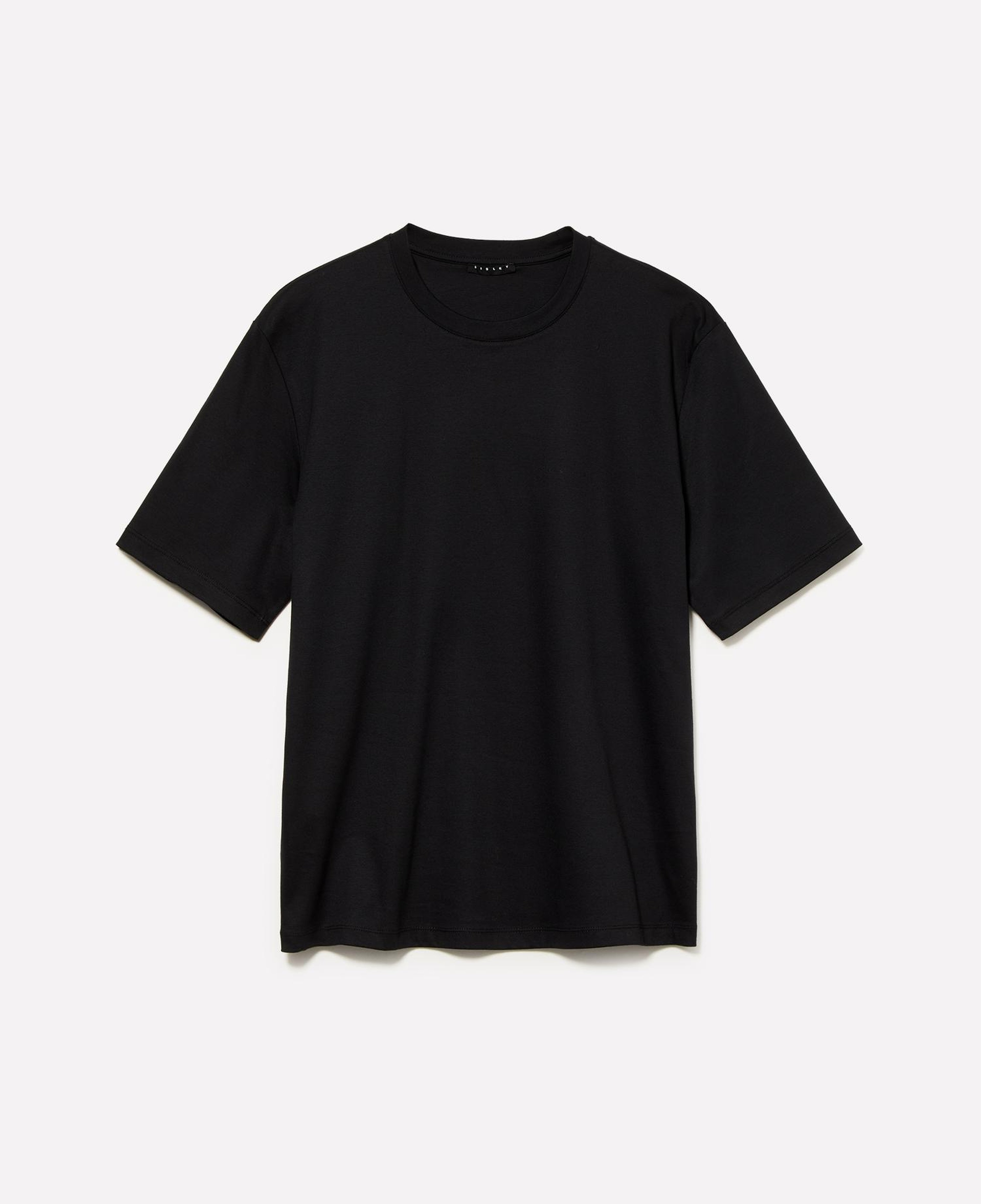 Erkek Koyu Gri %100 Pamuk Göğüs Baskılı Bisiklet Yaka T-Shirt