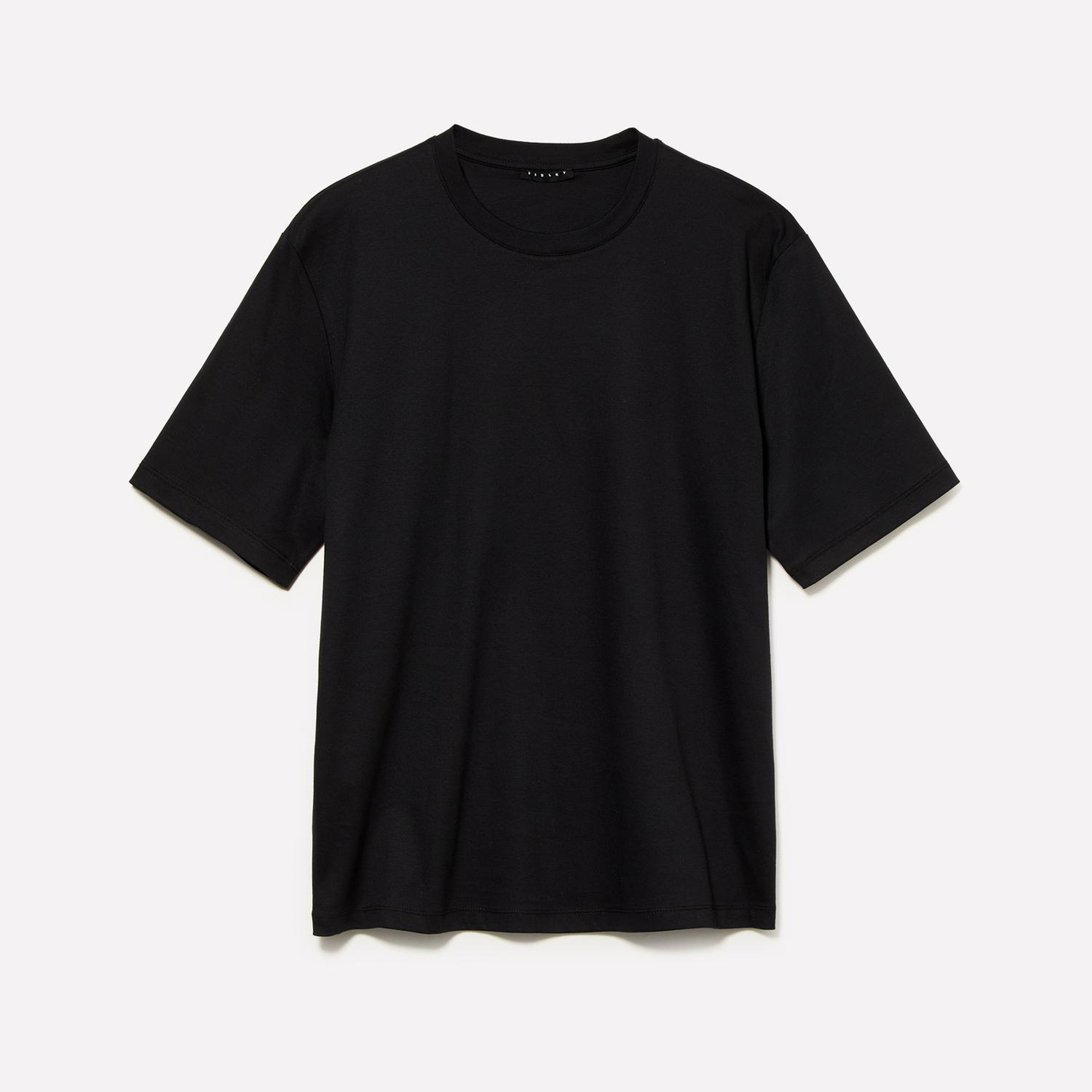 Erkek Koyu Gri %100 Pamuk Göğüs Baskılı Bisiklet Yaka T-Shirt