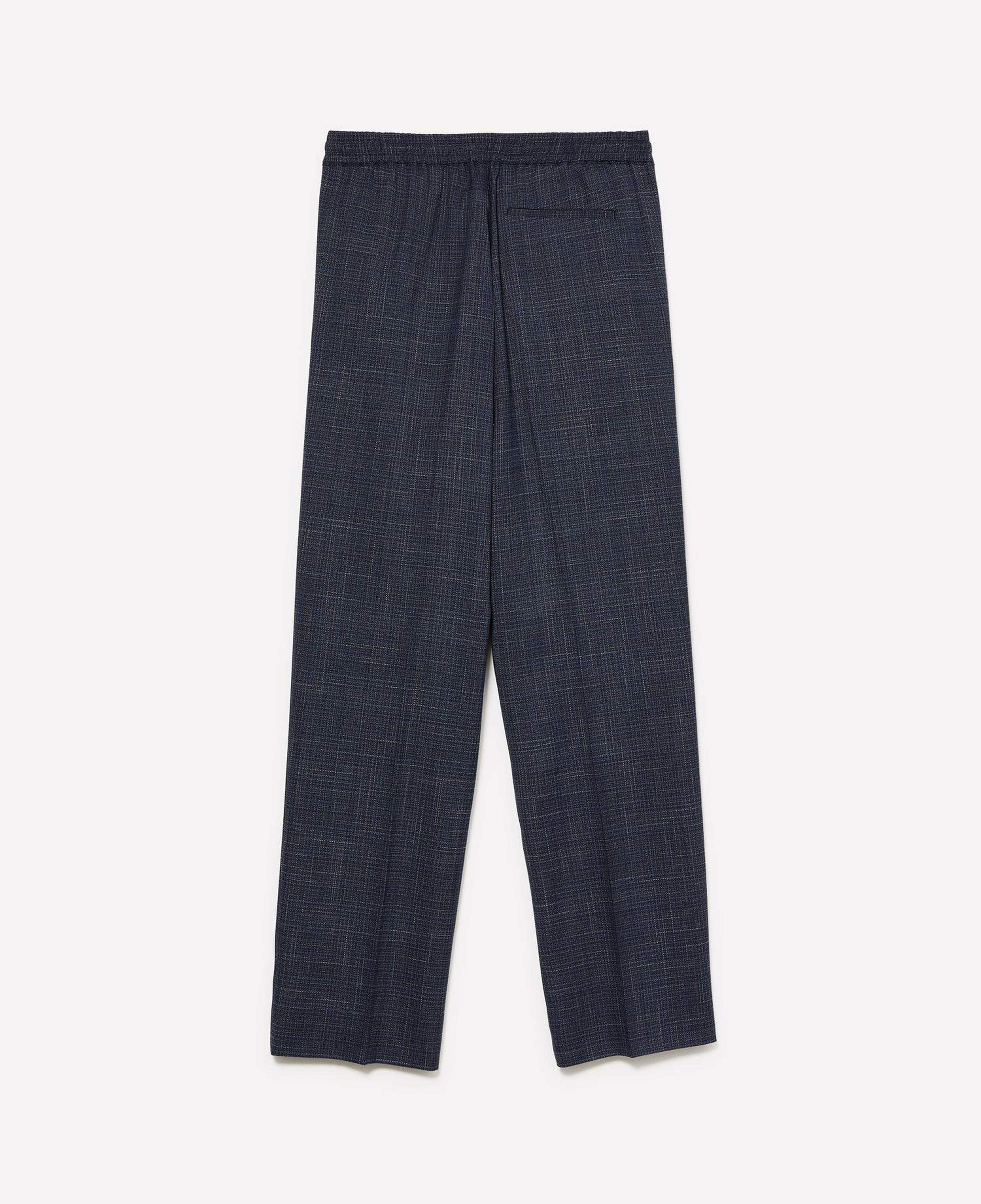 Erkek Koyu Gri Viskoz Karışımlı Logolu Büzgü İpli Regular Fit Pantolon