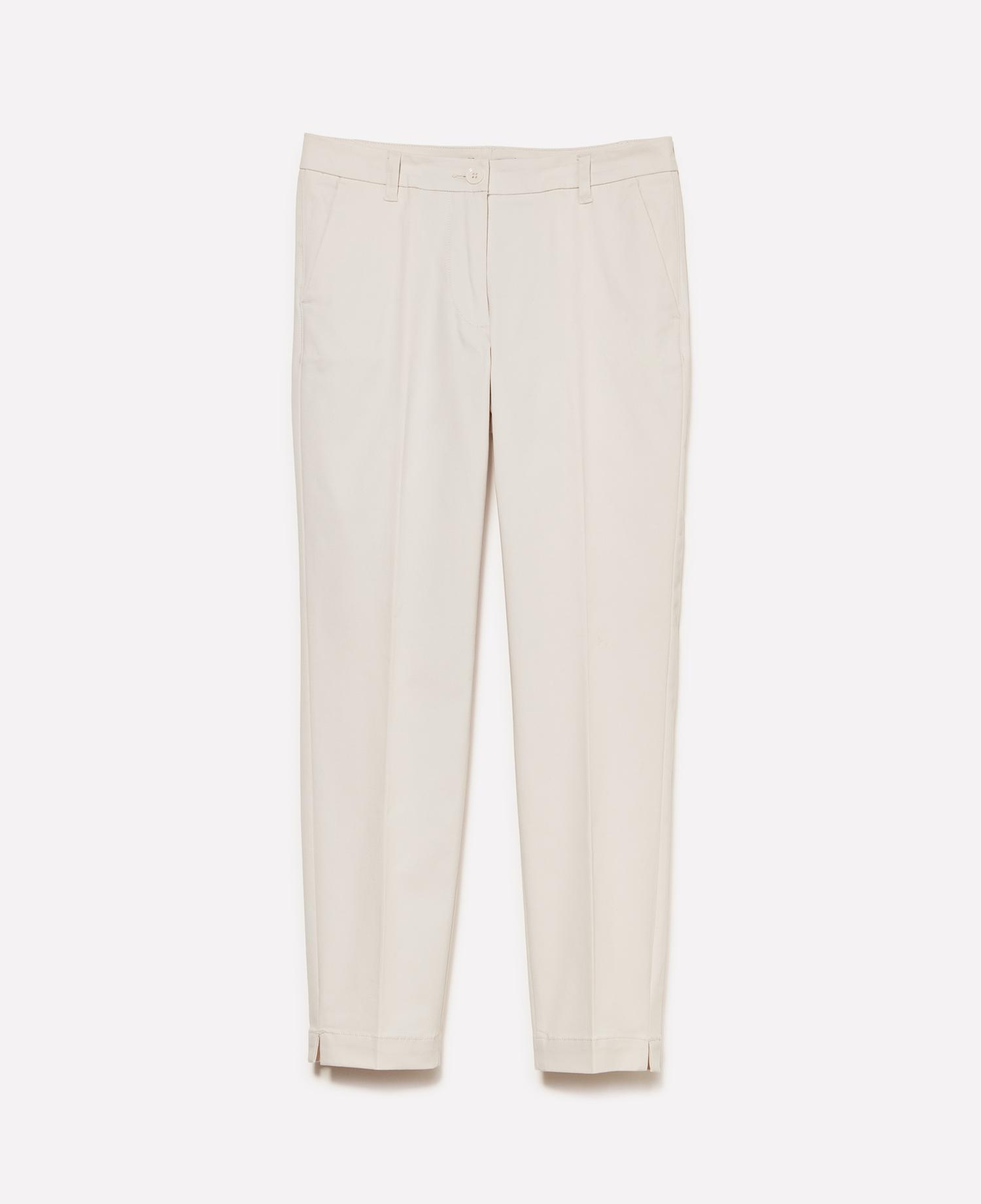 Kadın Krem Slim Fit Gabardin Pantolon
