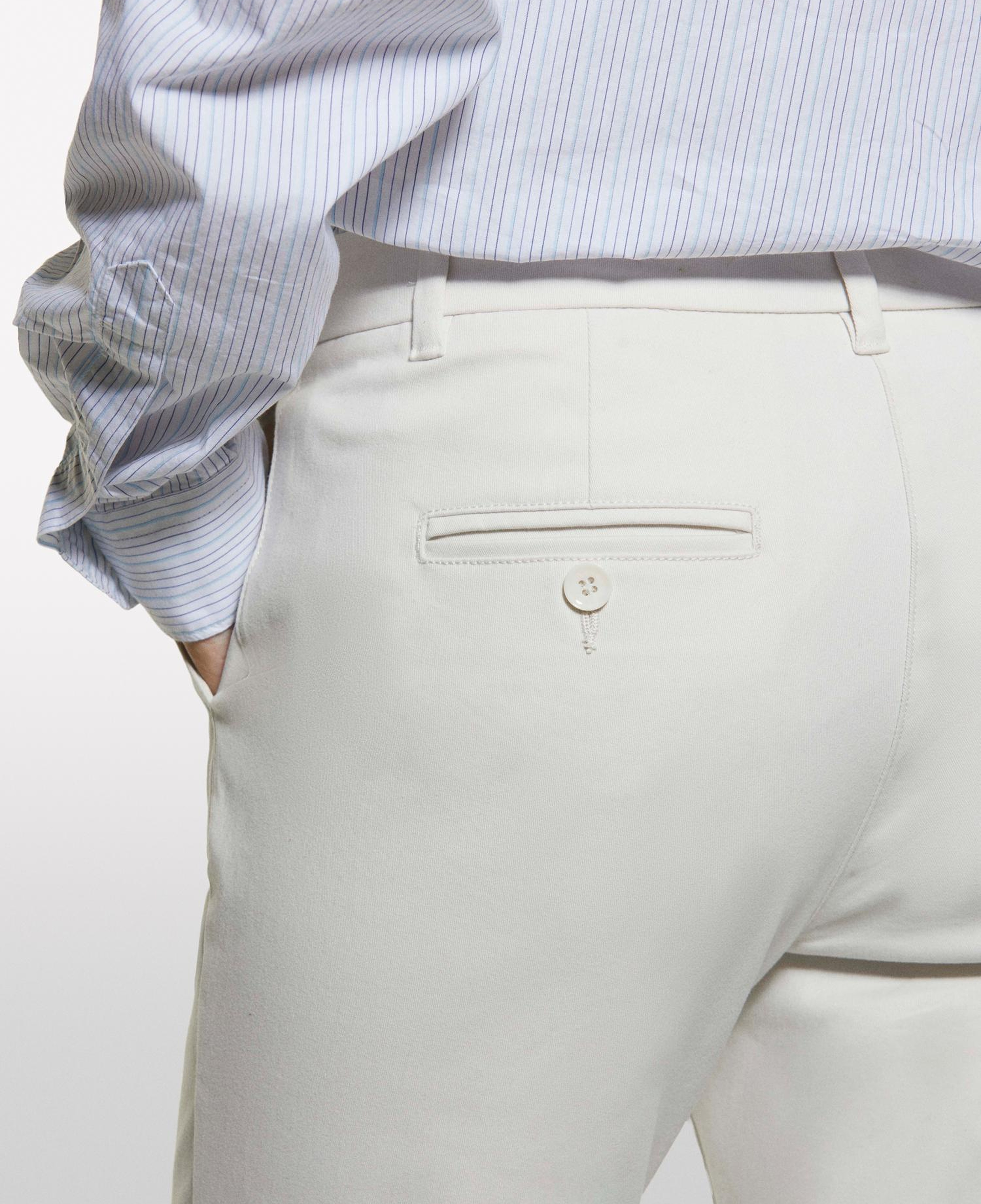 Kadın Krem Slim Fit Gabardin Pantolon