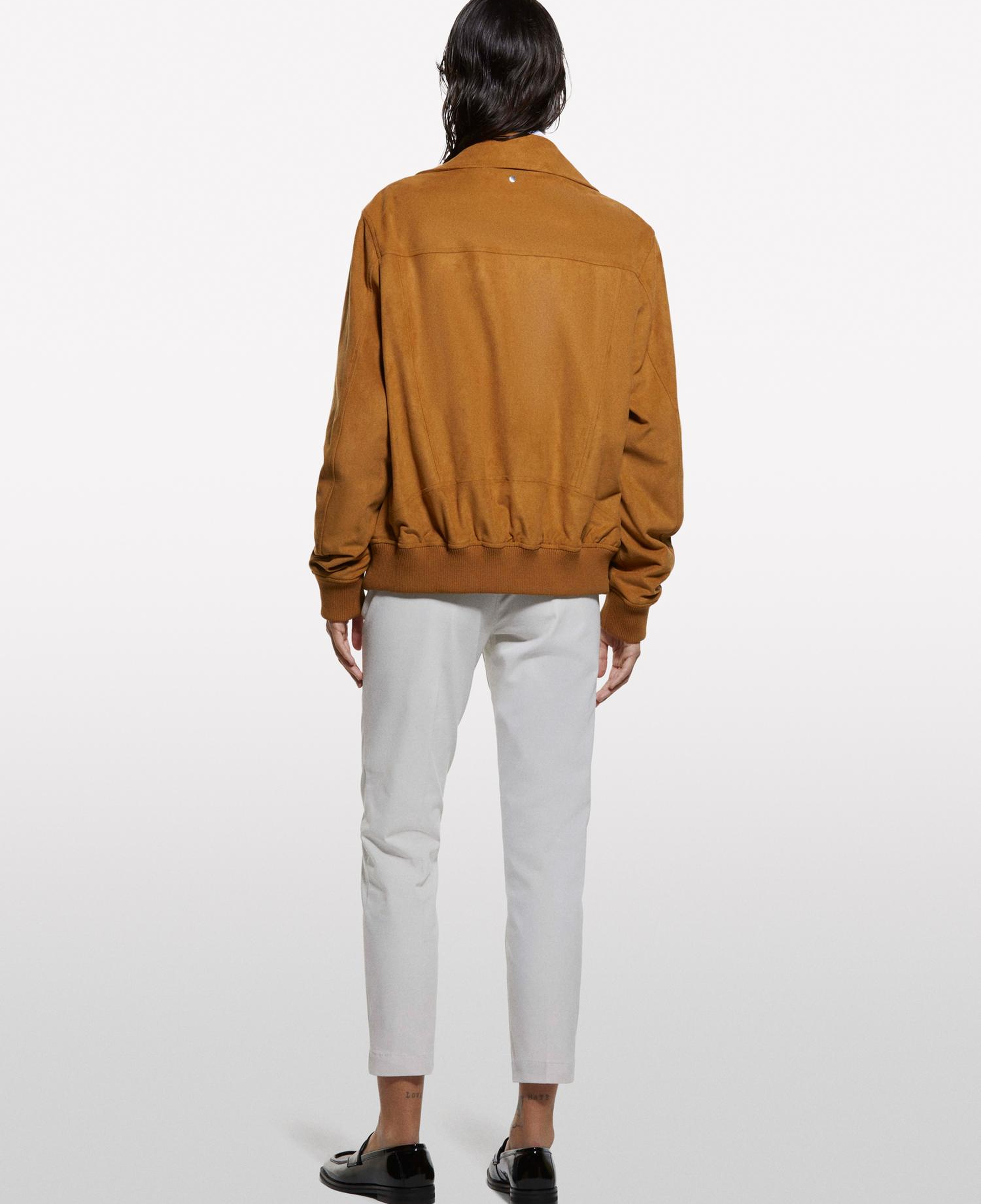 Kadın Krem Slim Fit Gabardin Pantolon