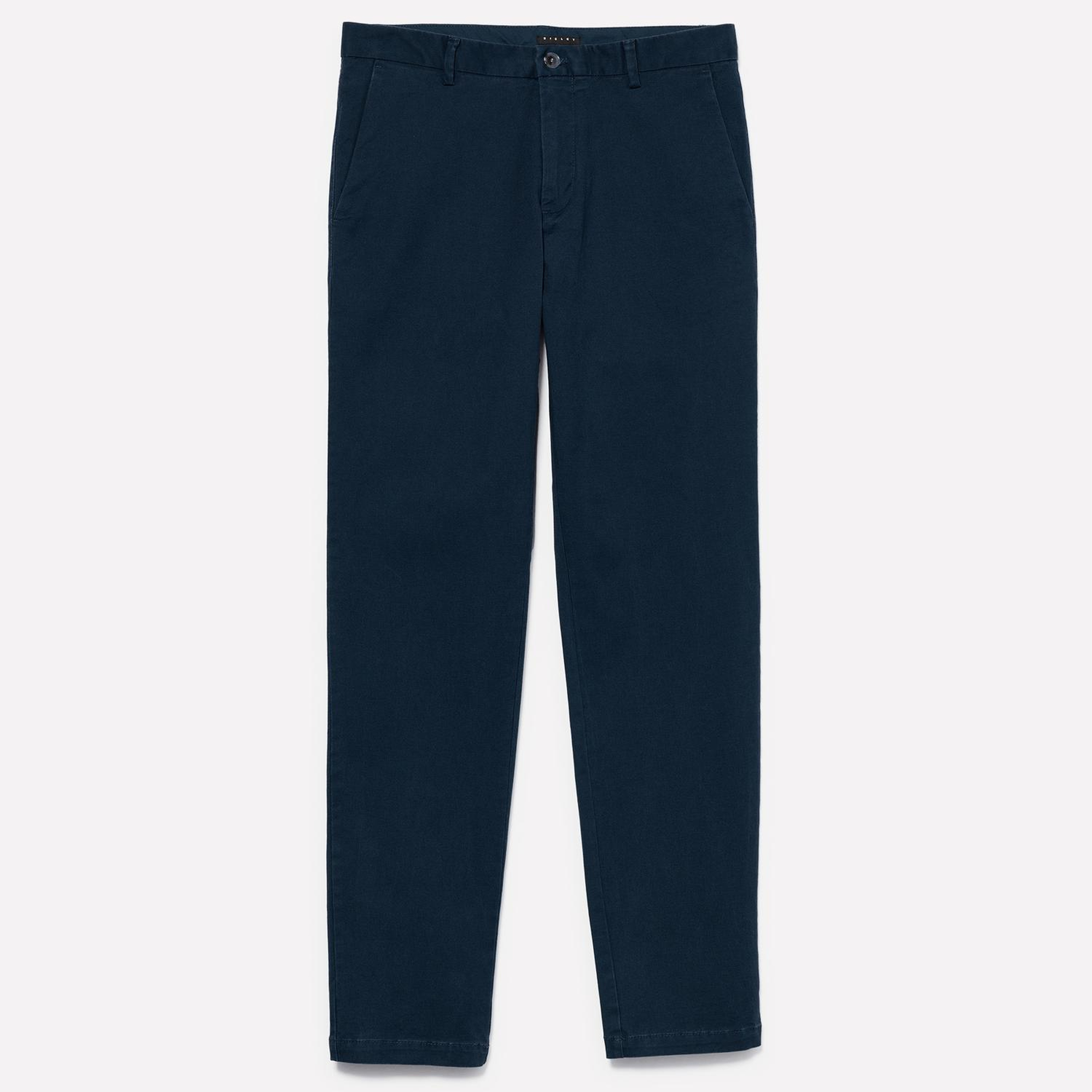 Erkek Lacivert Pamuk Karışımlı Streç Slim Fit Chino Pantolon