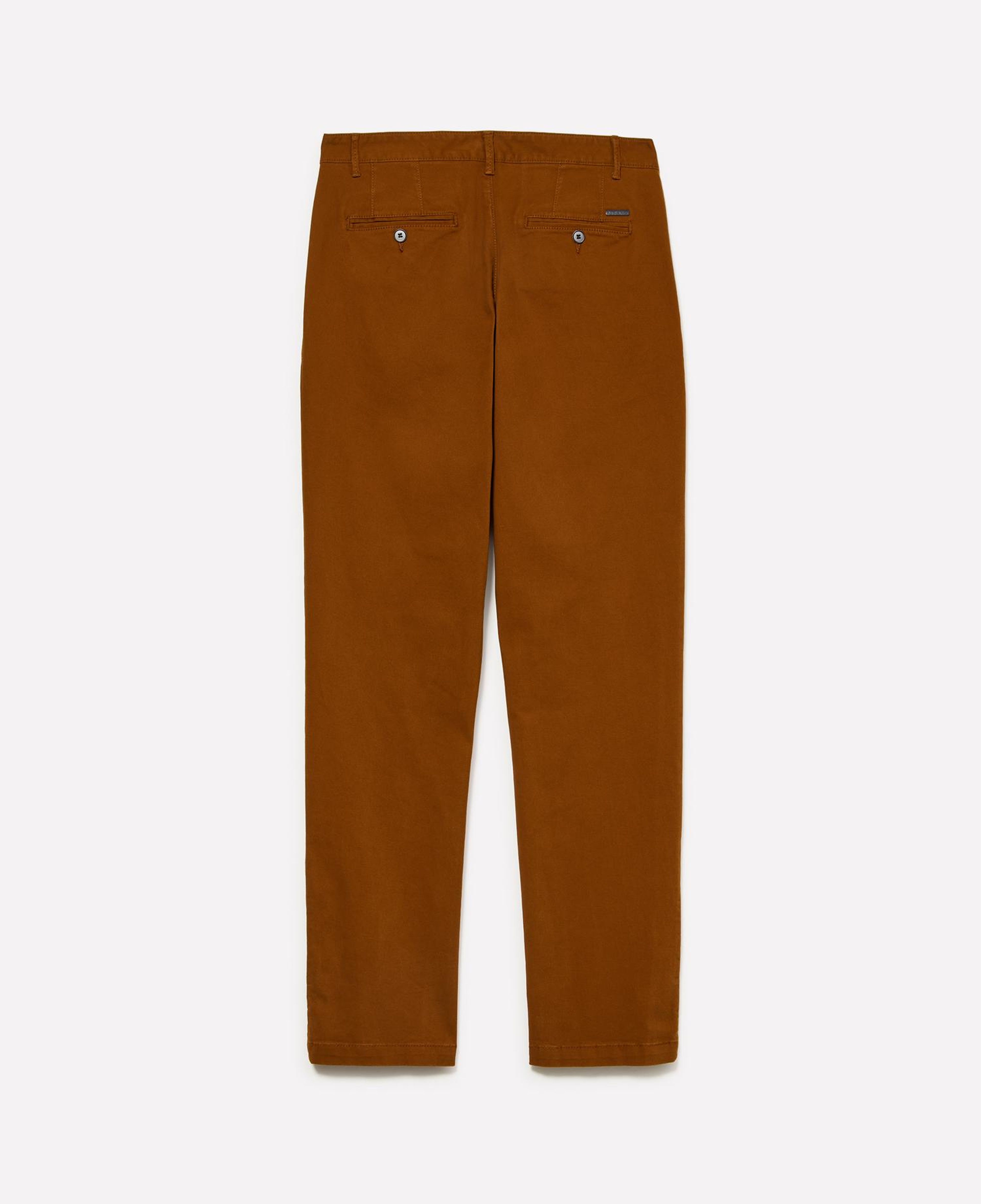 Erkek Taba Slim Fit Vintage Efekt Chino Pantolon