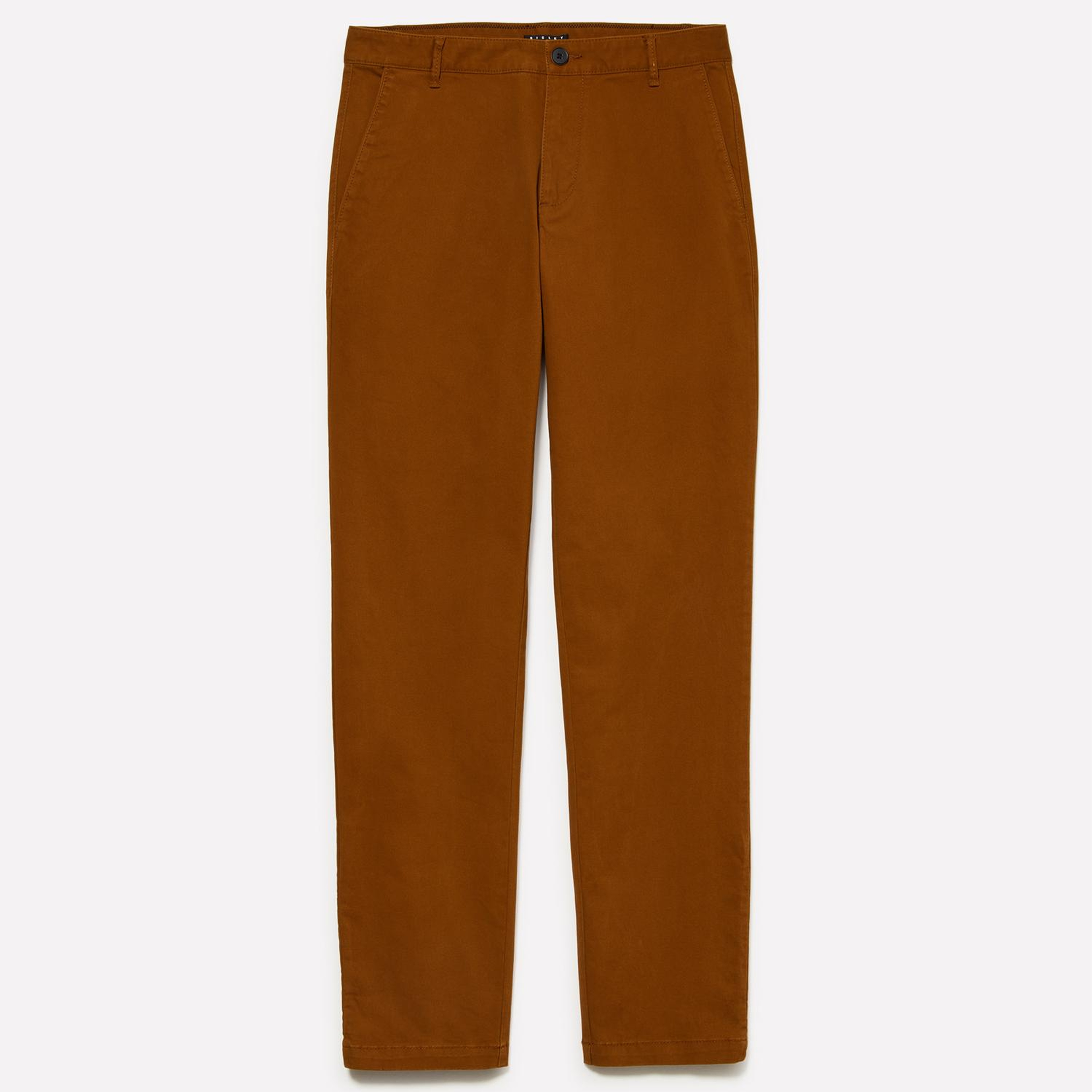 Erkek Taba Slim Fit Vintage Efekt Chino Pantolon