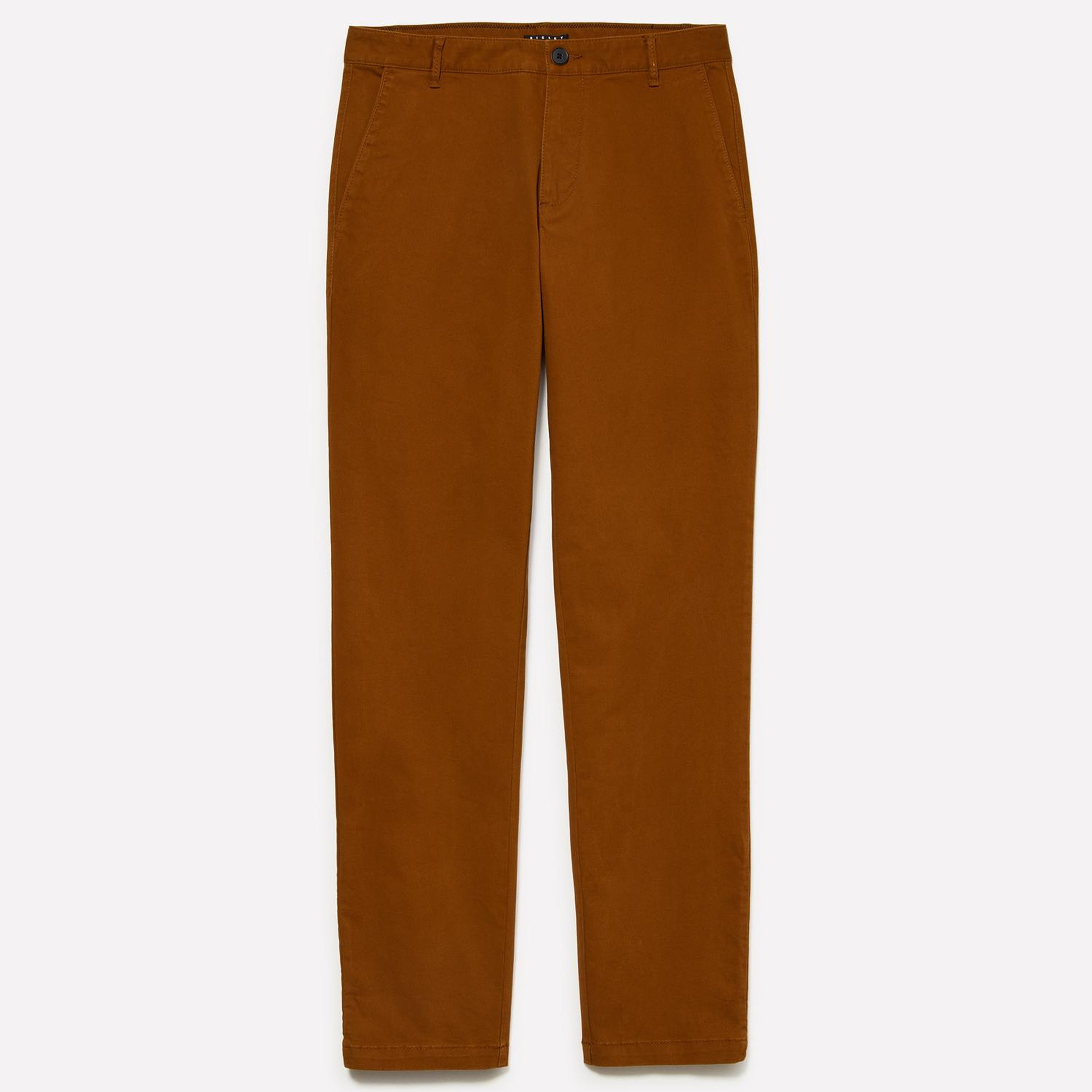 Erkek Taba Slim Fit Vintage Efekt Chino Pantolon