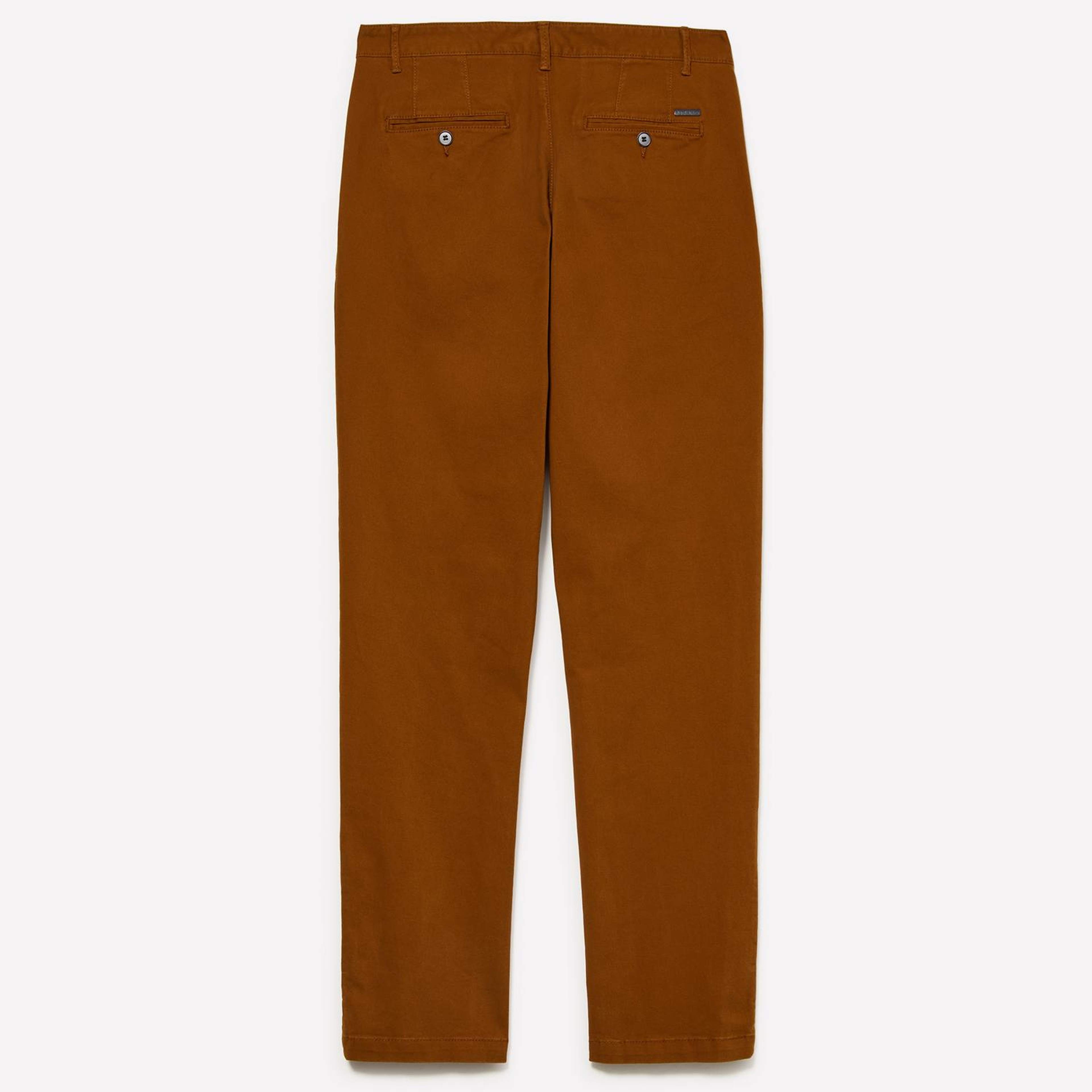 Erkek Taba Slim Fit Vintage Efekt Chino Pantolon