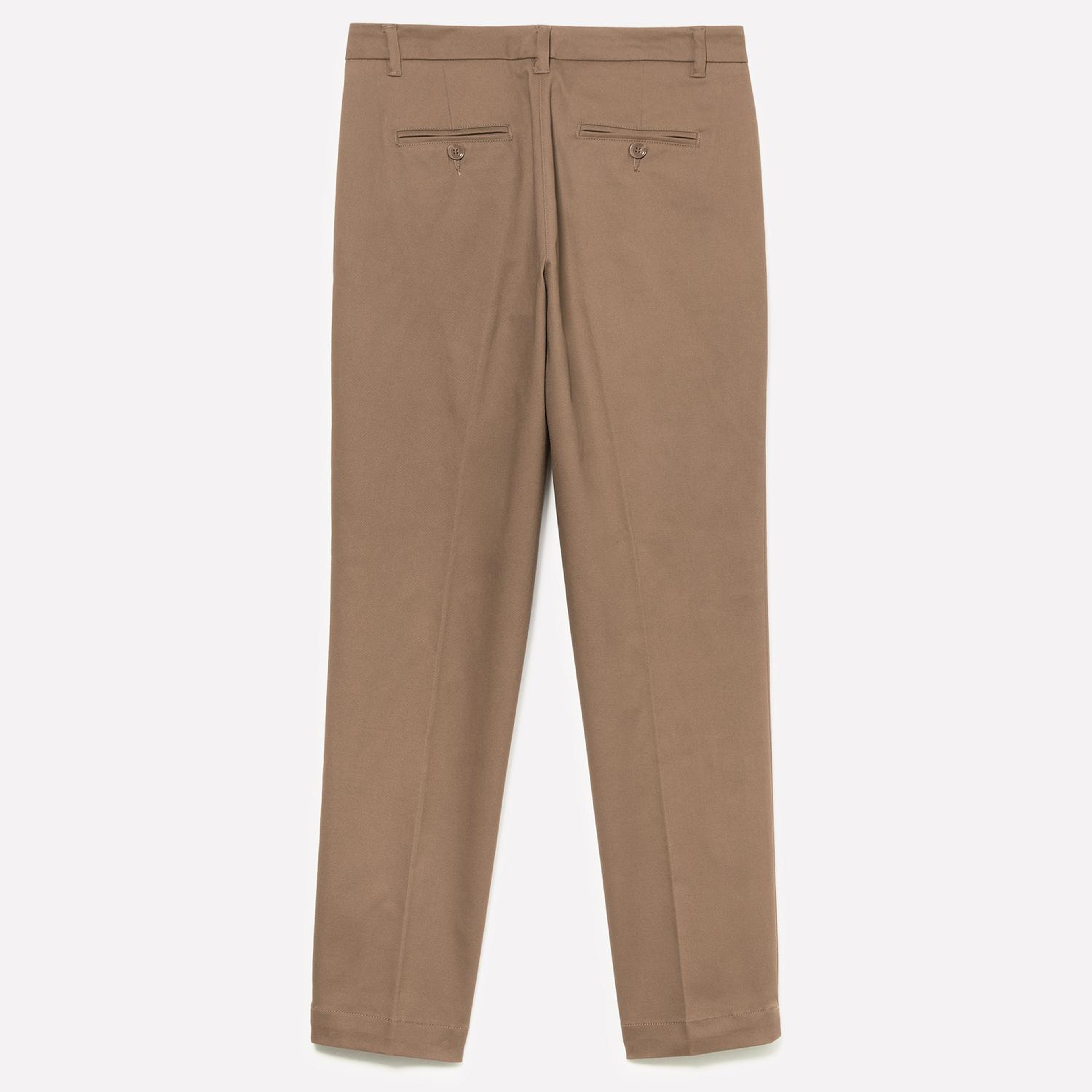 Kadın Kahverengi Slim Fit Gabardin Pantolon