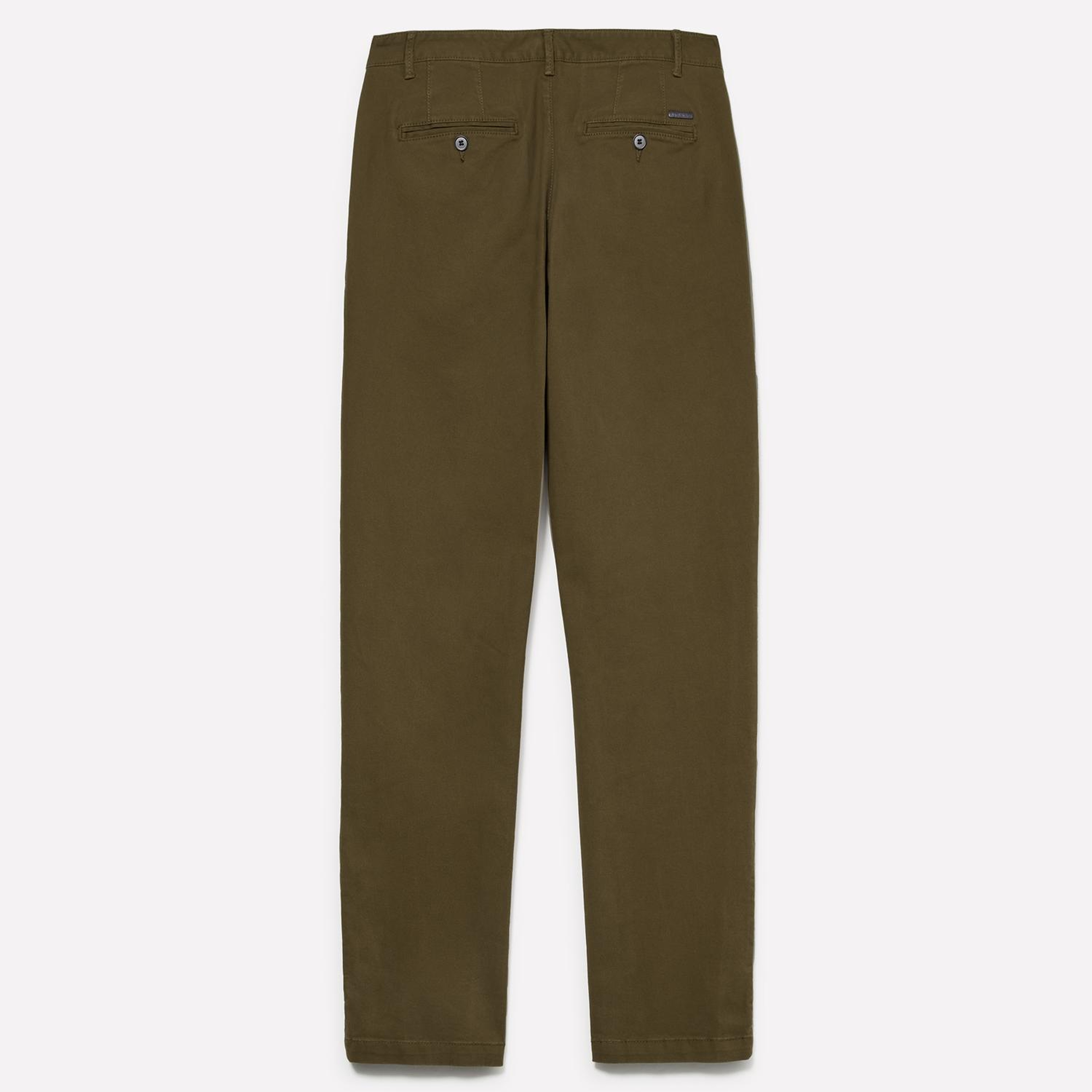 Erkek Haki Yeşili Slim Fit Vintage Efekt Chino Pantolon