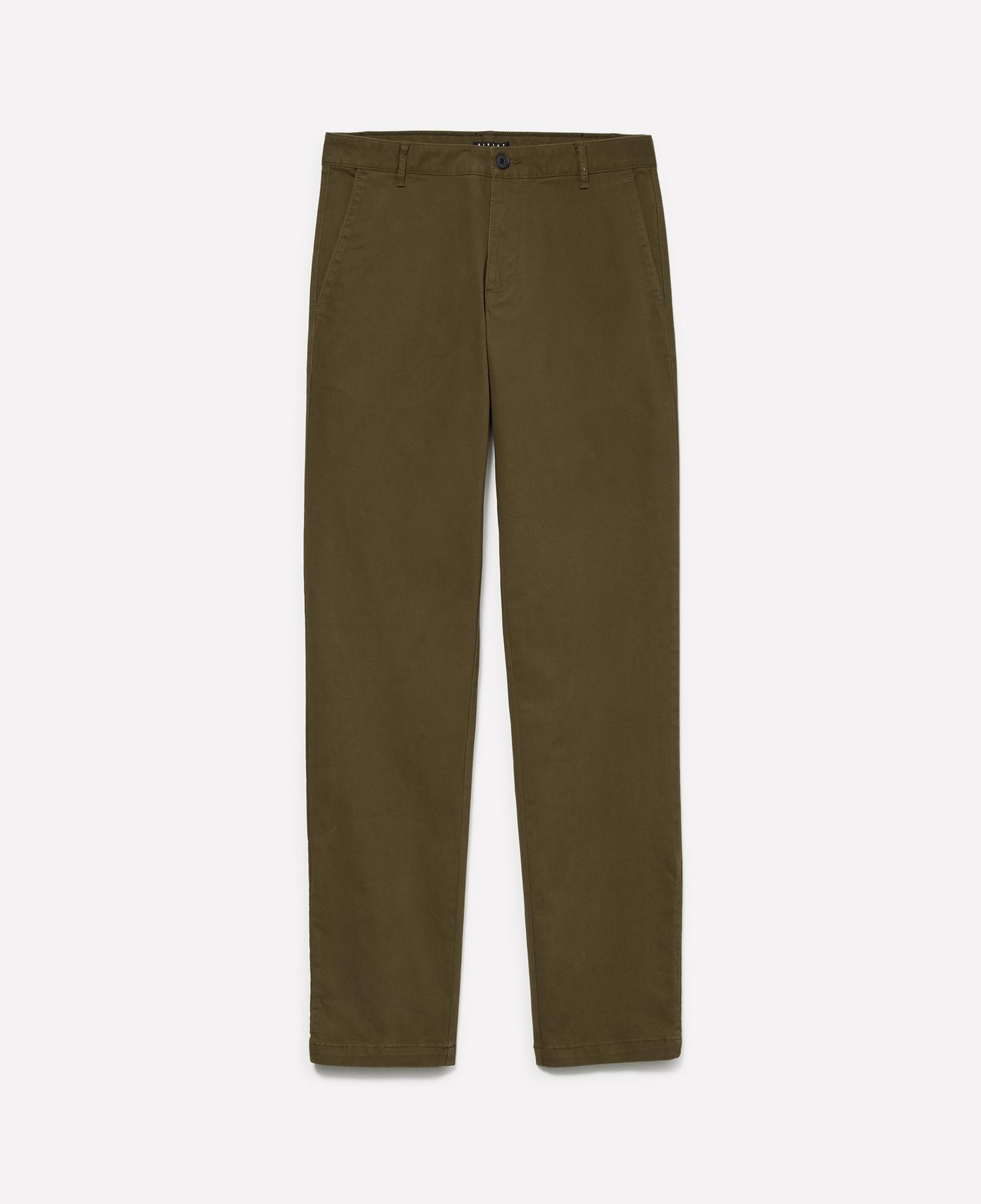 Erkek Haki Yeşili Slim Fit Vintage Efekt Chino Pantolon