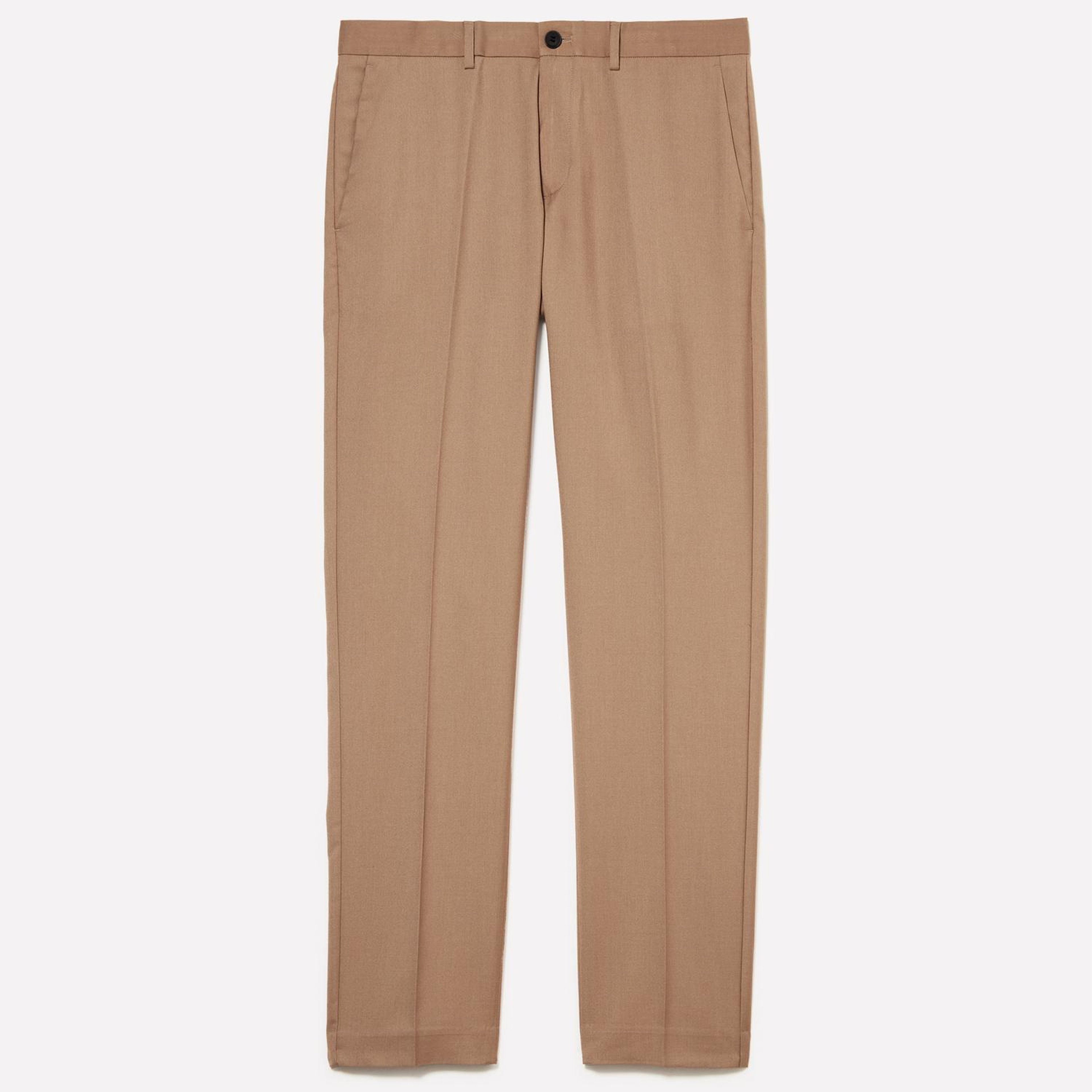 Erkek Vizon Rengi  Viskoz Karışımlı Slim Fit Pantolon