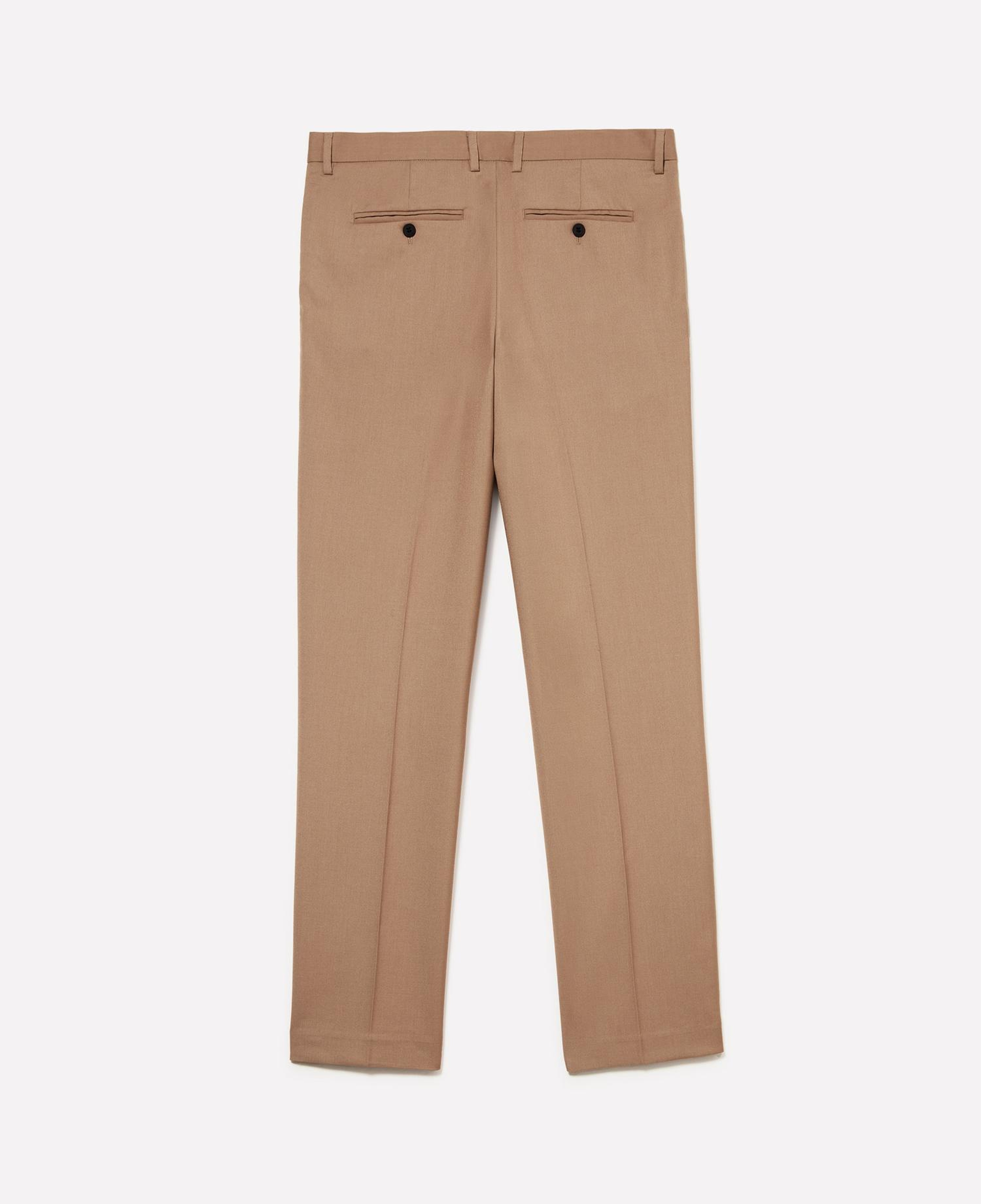 Erkek Vizon Rengi Viskoz Karışımlı Slim Fit Pantolon