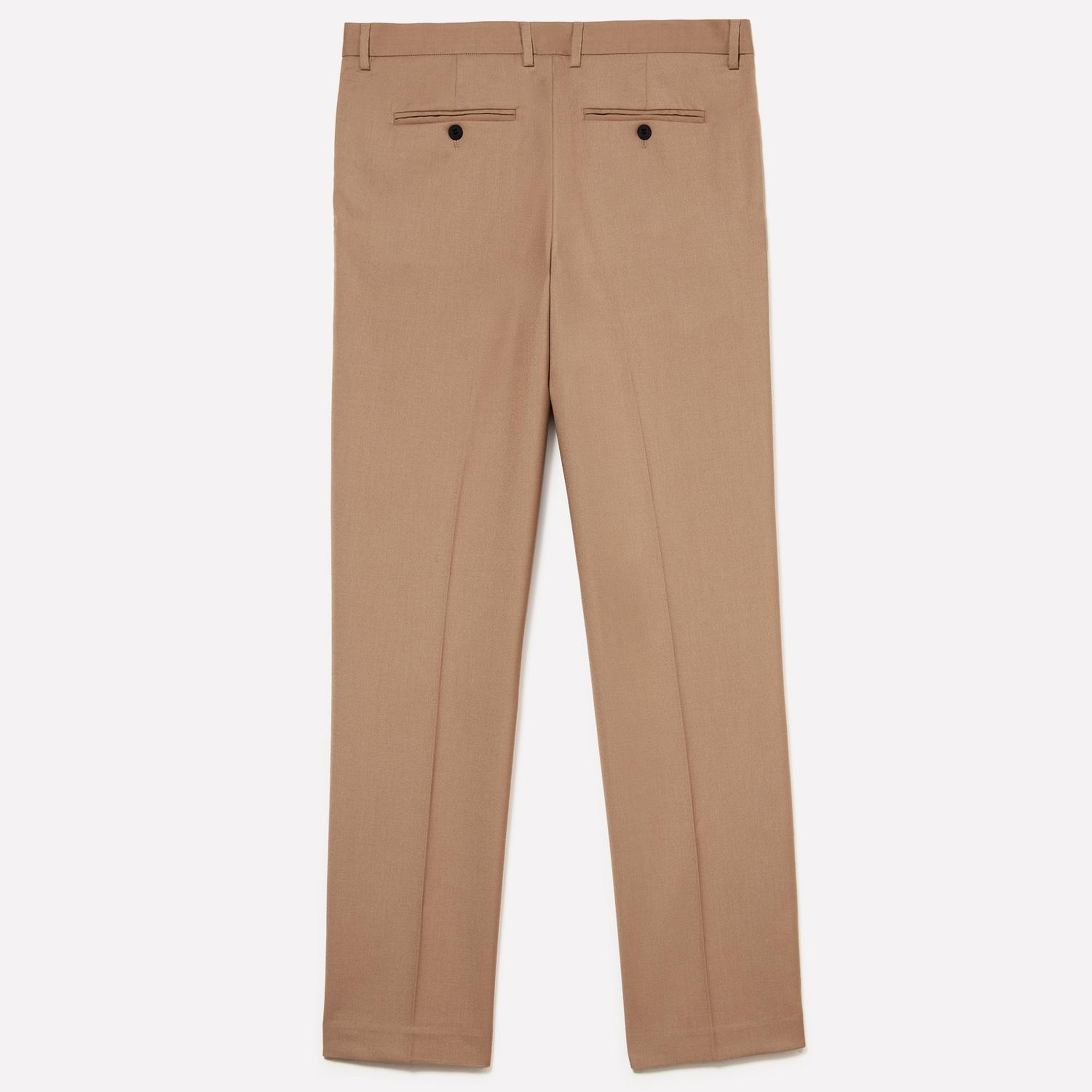 Erkek Vizon Rengi  Viskoz Karışımlı Slim Fit Pantolon
