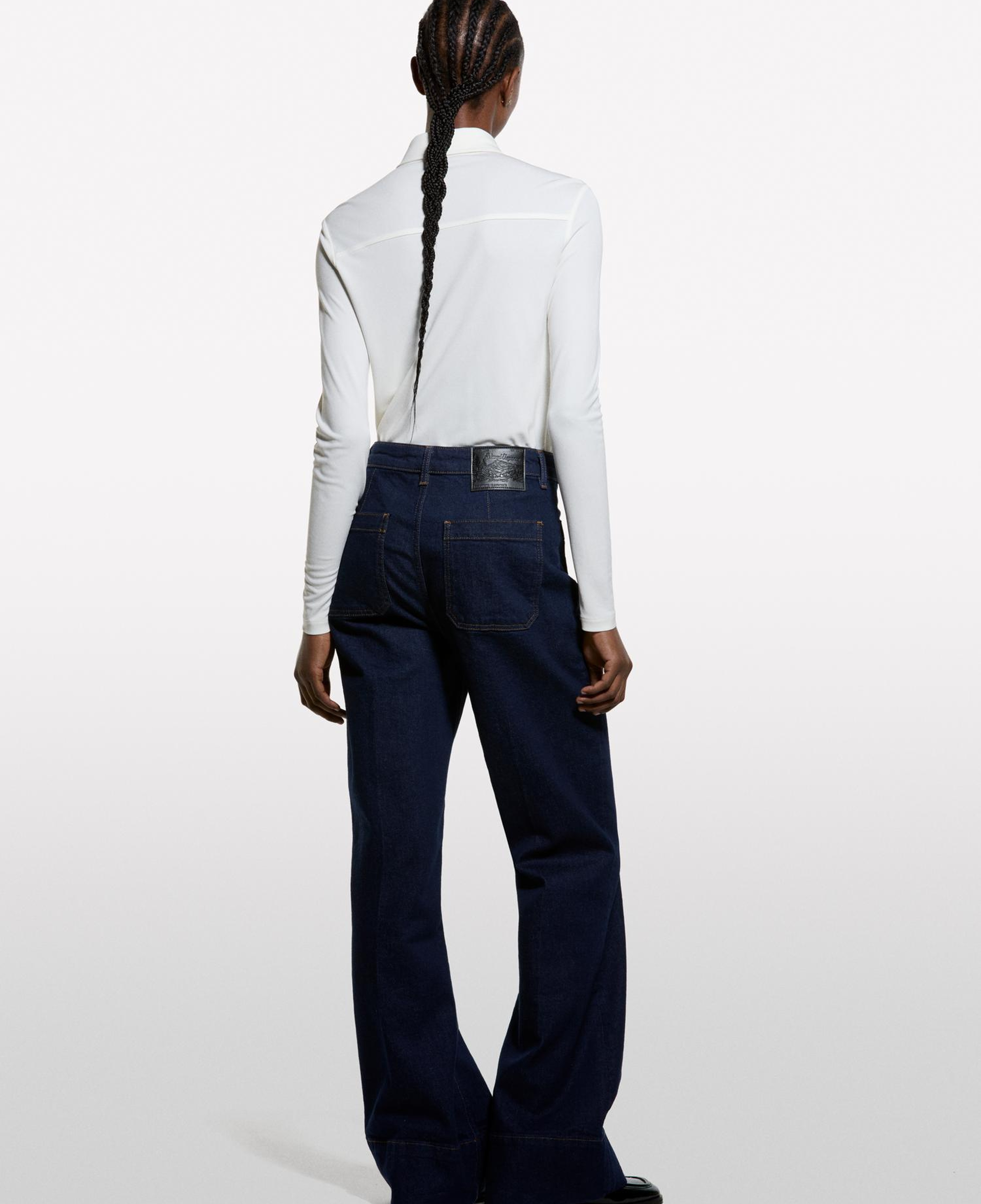 Kadın Krem %100 Viskoz Önü Cepli Slim Fit Gömlek