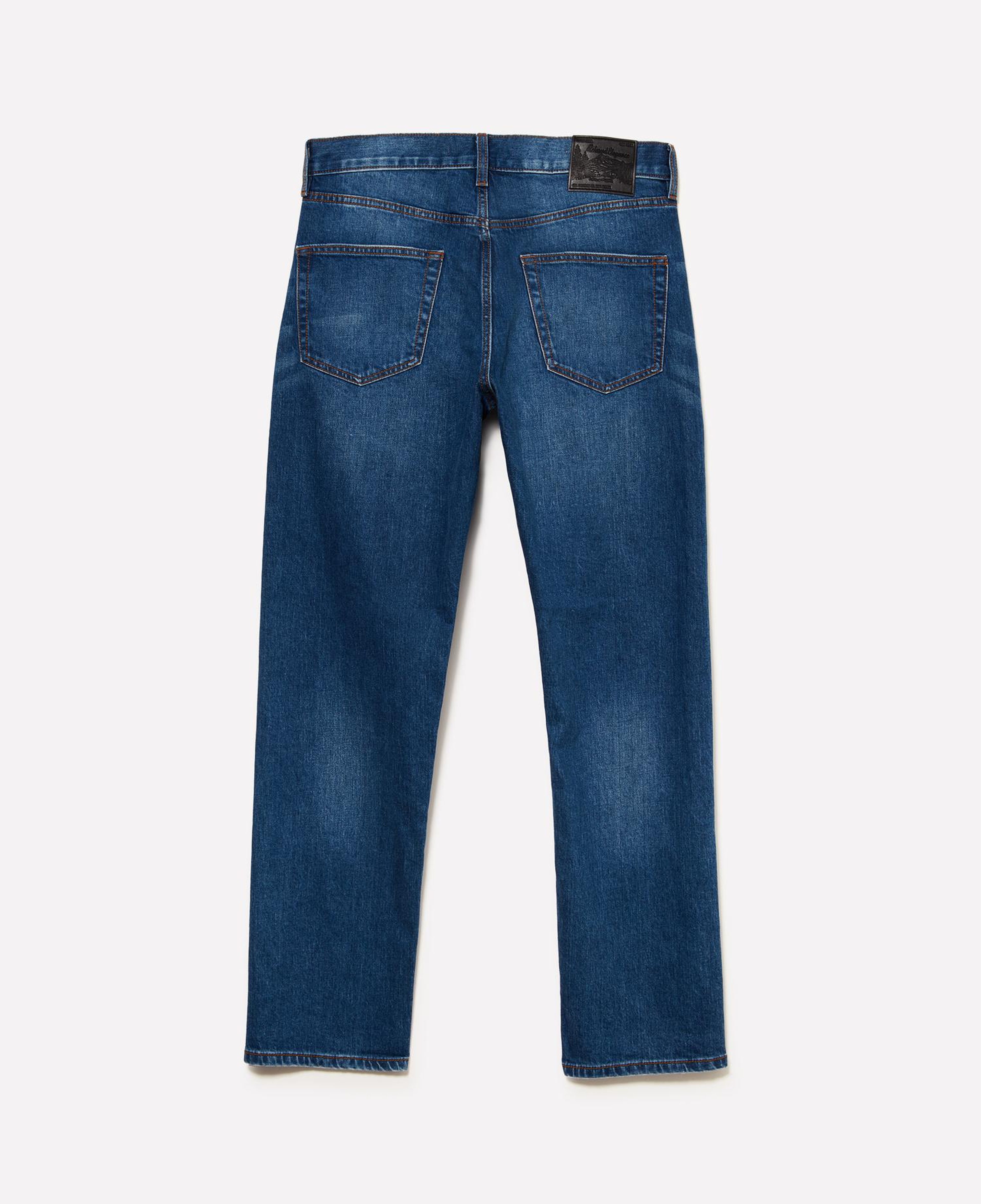 Erkek Koyu Mavi Pamuk Karışımlı Regular Fit Denim Pantolon