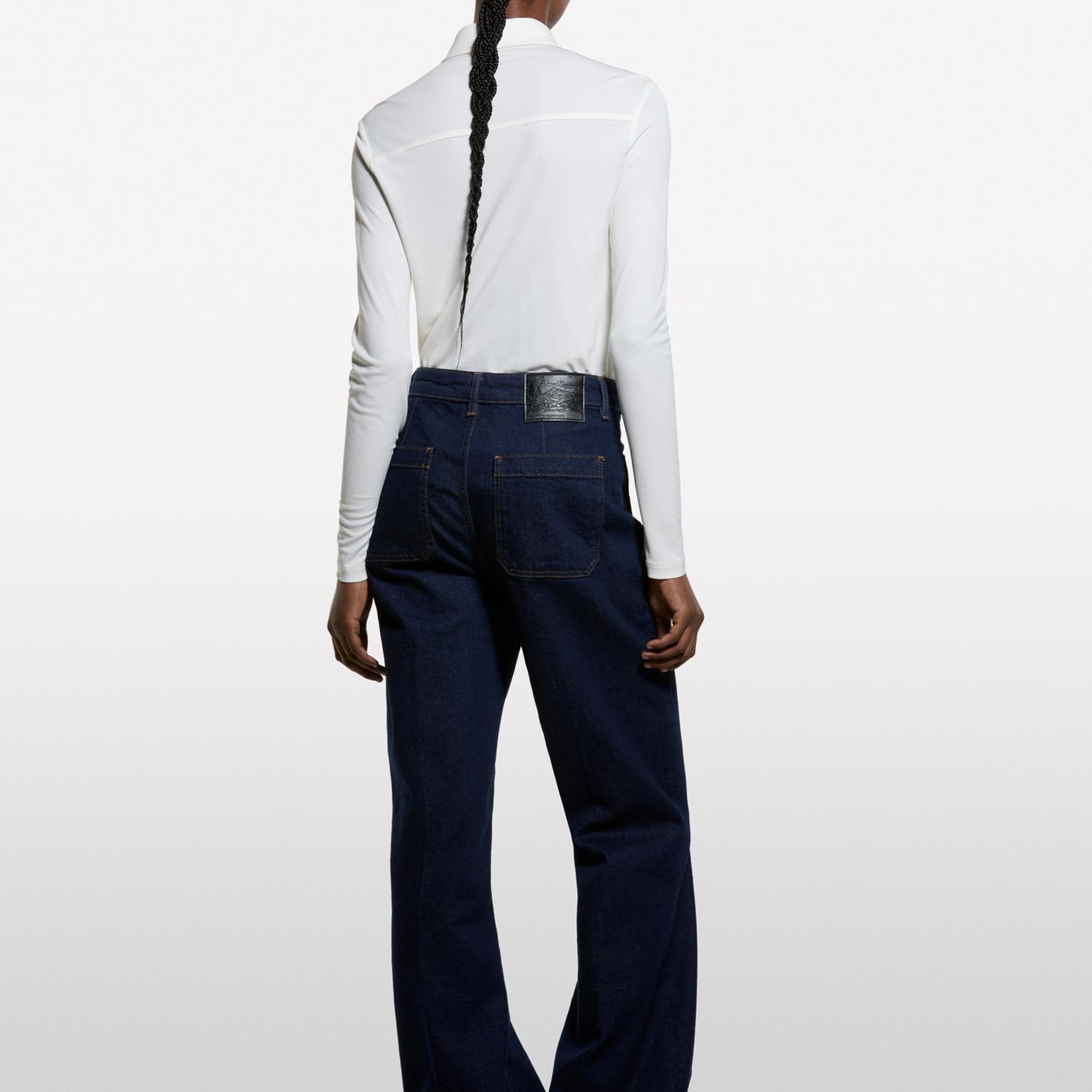 Kadın Krem %100 Viskoz Önü Cepli Slim Fit Gömlek