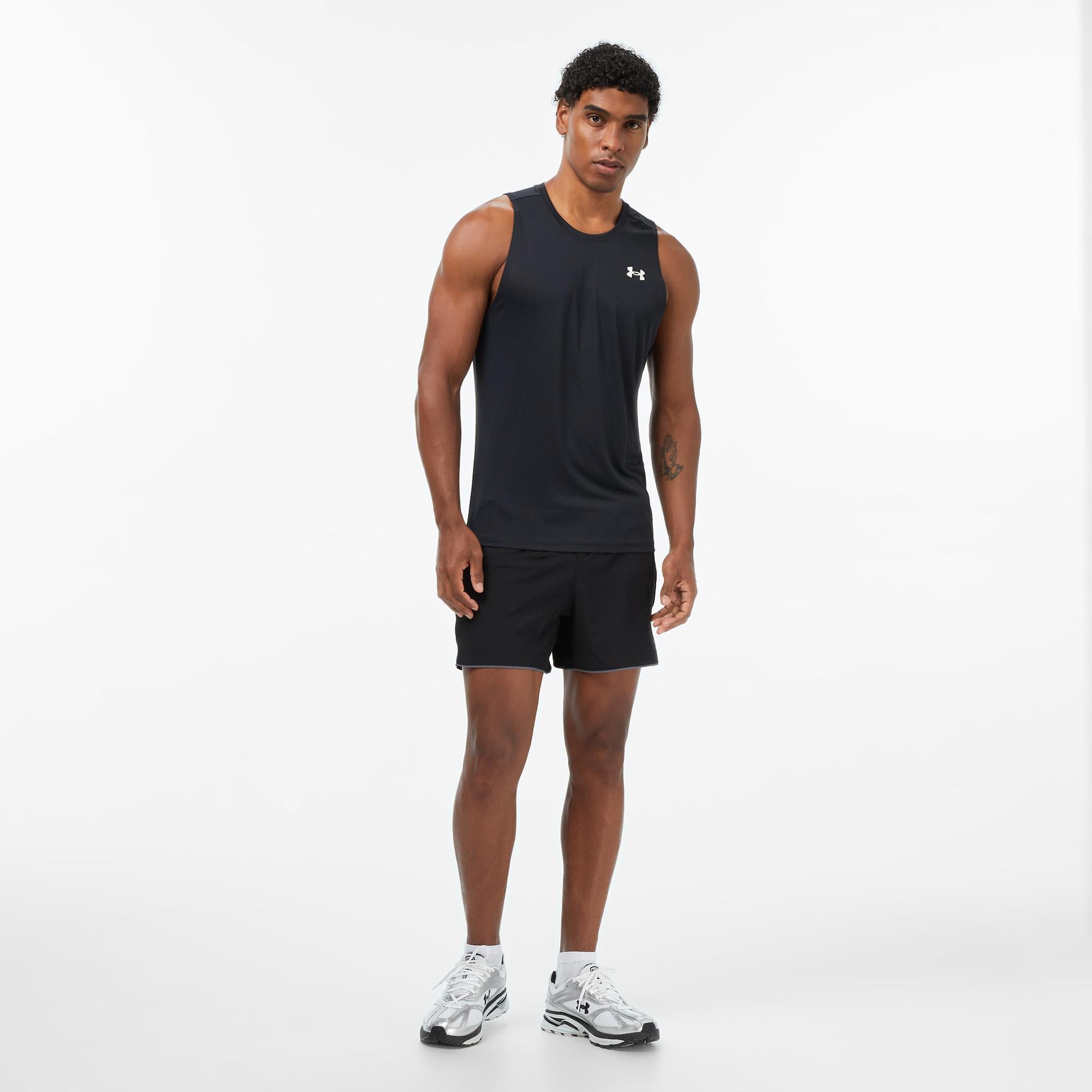Under Armour Tech Tank Erkek Siyah Antrenman Atlet
