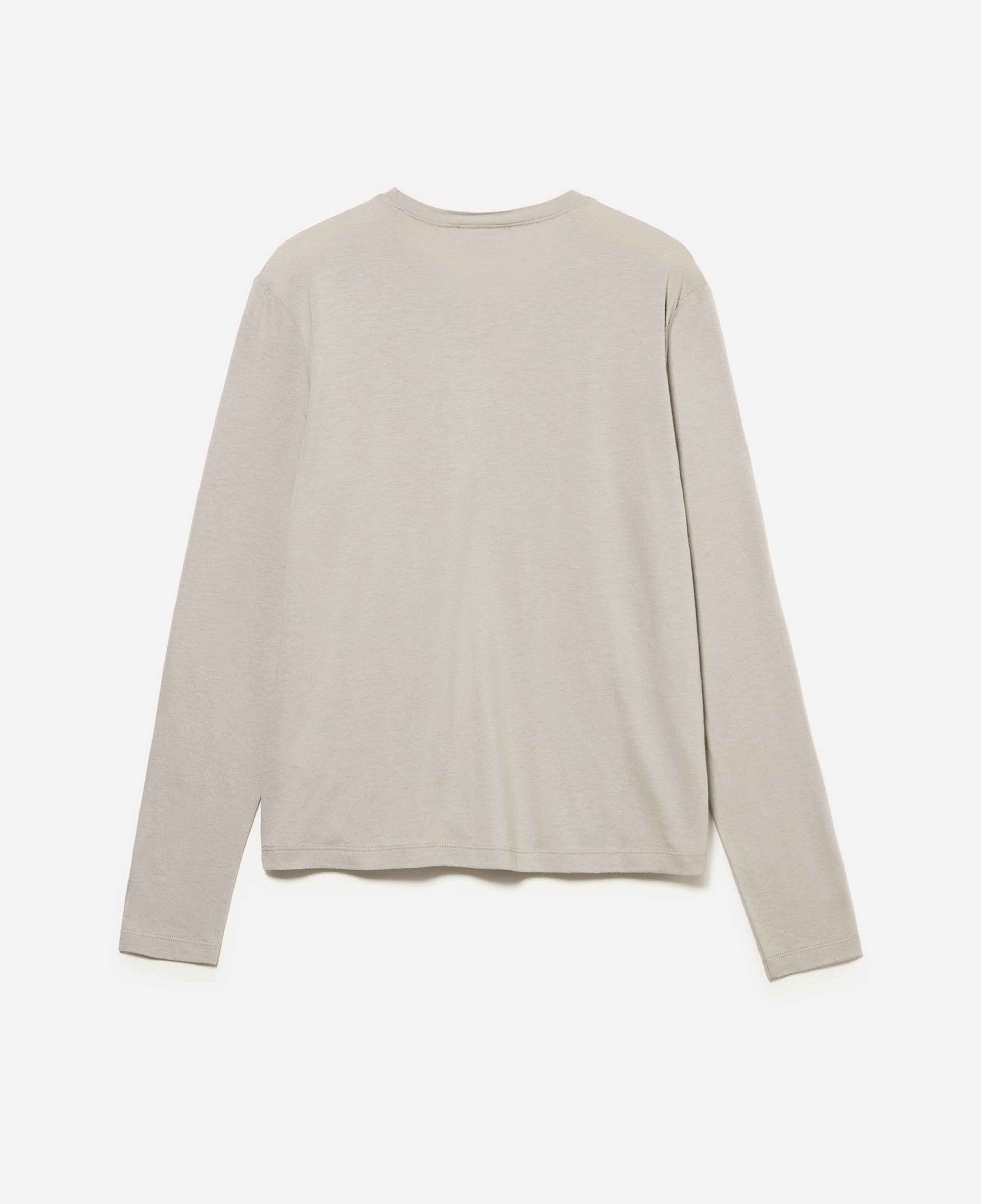 Kadın Açık  Gri Modal Karışımlı Regular Fit Uzun Kollu T-Shirt